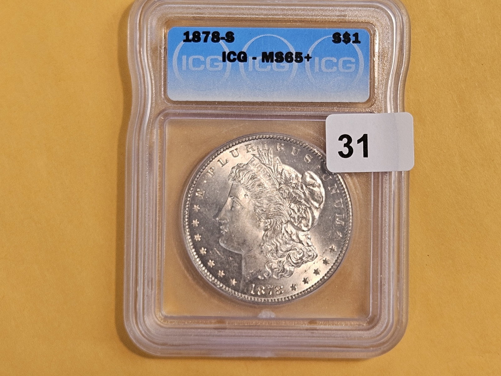 GEM! ICG 1878-S Morgan Dollar in Mint State 65 Plus - 2