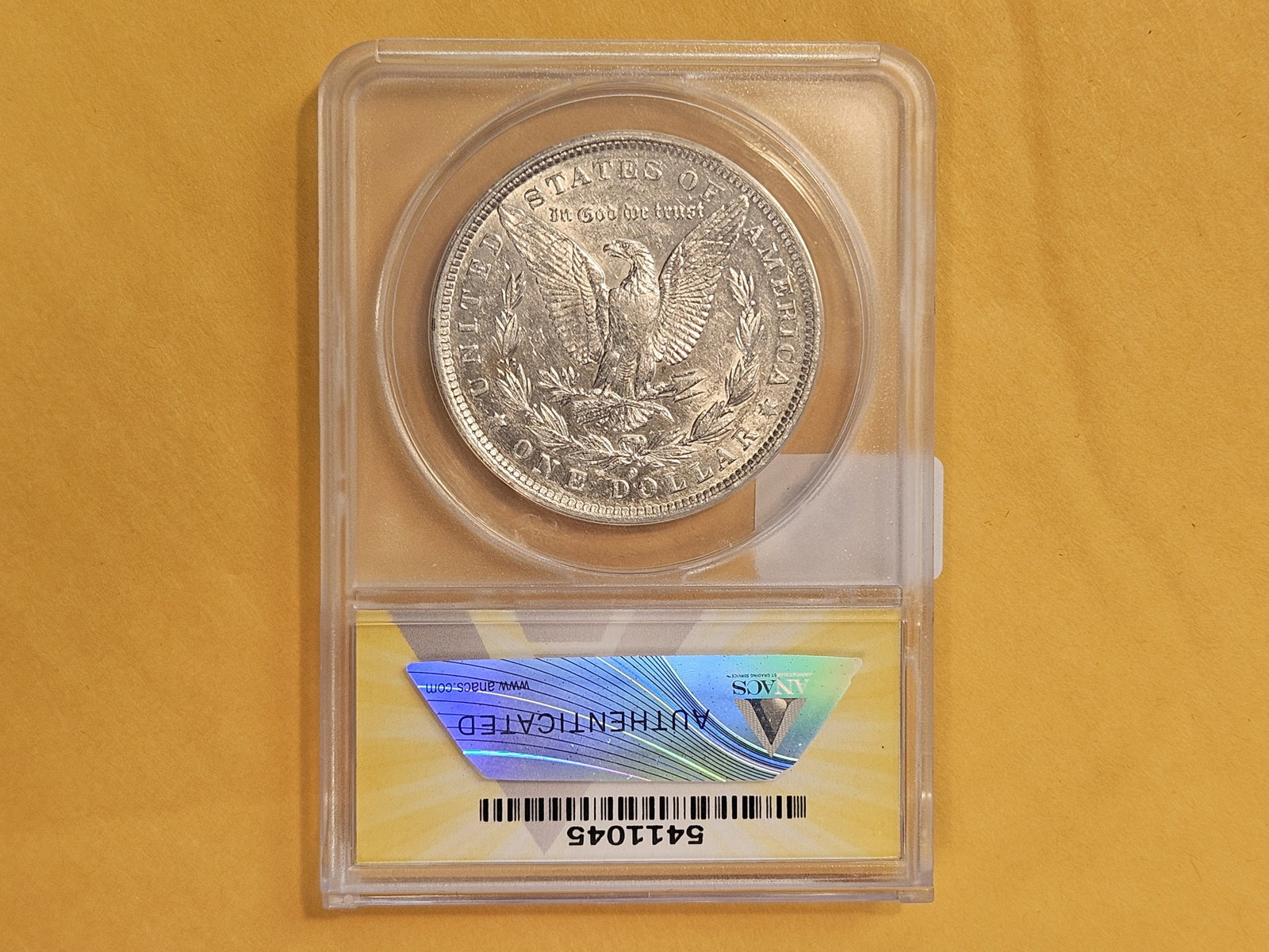 Key Variety! ANACS 1882-O/S Morgan Dollar in About Uncirculated - 50 Details - 3