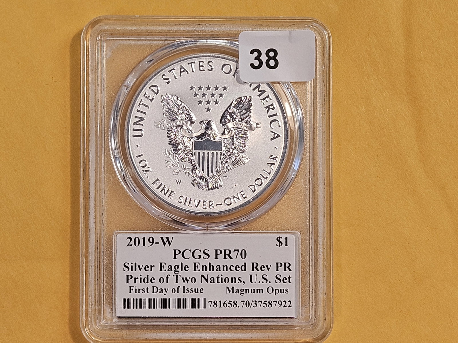 PERFECT! PCGS 2019-W American Silver Eagle in Proof 70 - 2