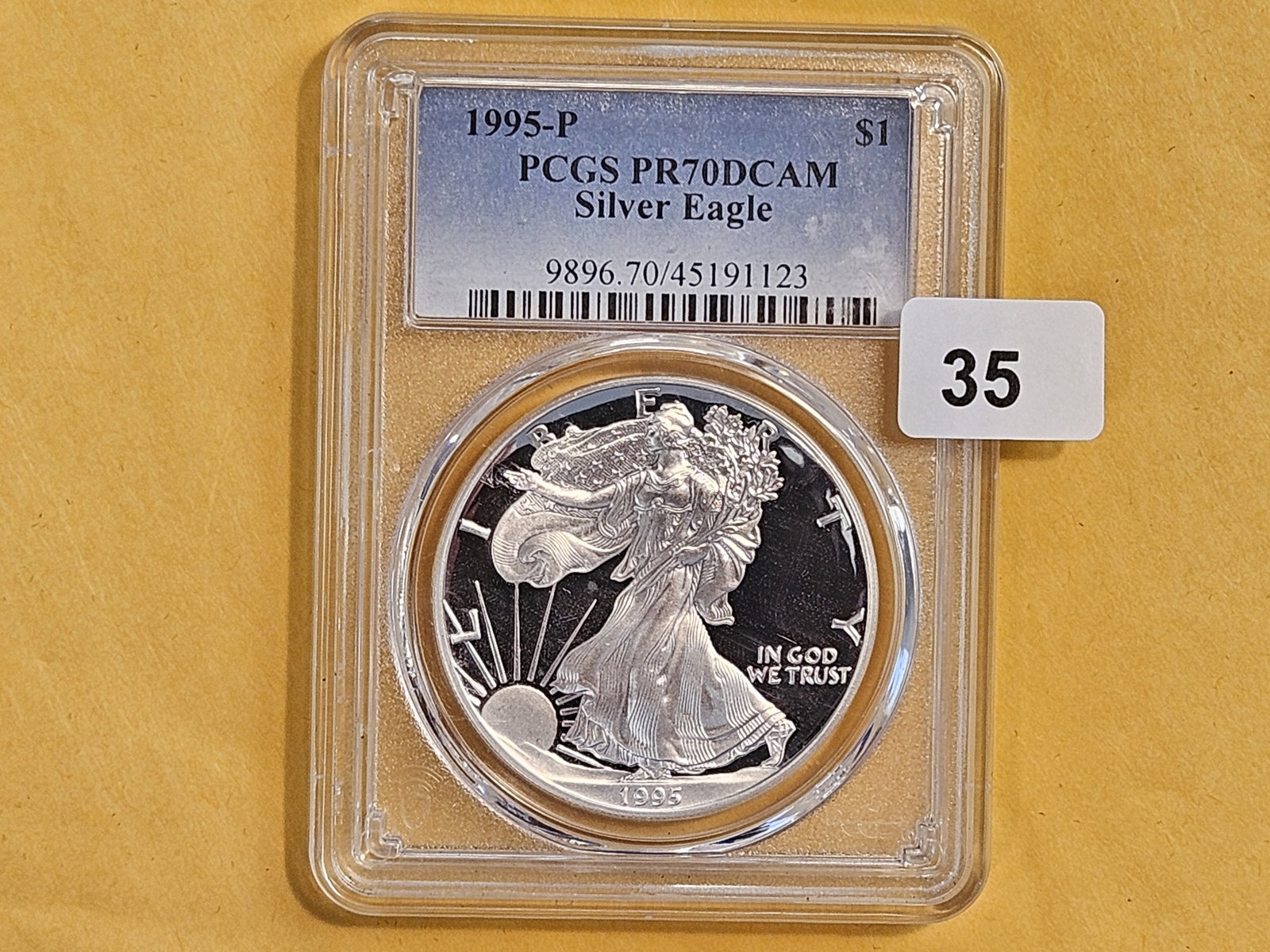 * KEY DATE! PCGS 1995-P American Silver Eagle in Proof 70 Deep Cameo - 2