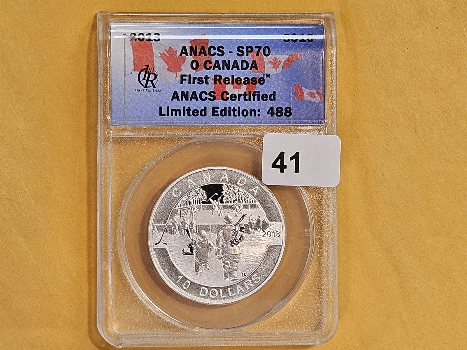 PERFECT! ANACS 2013 Canada Silver Ten Dollars in Specimen 70 - 2