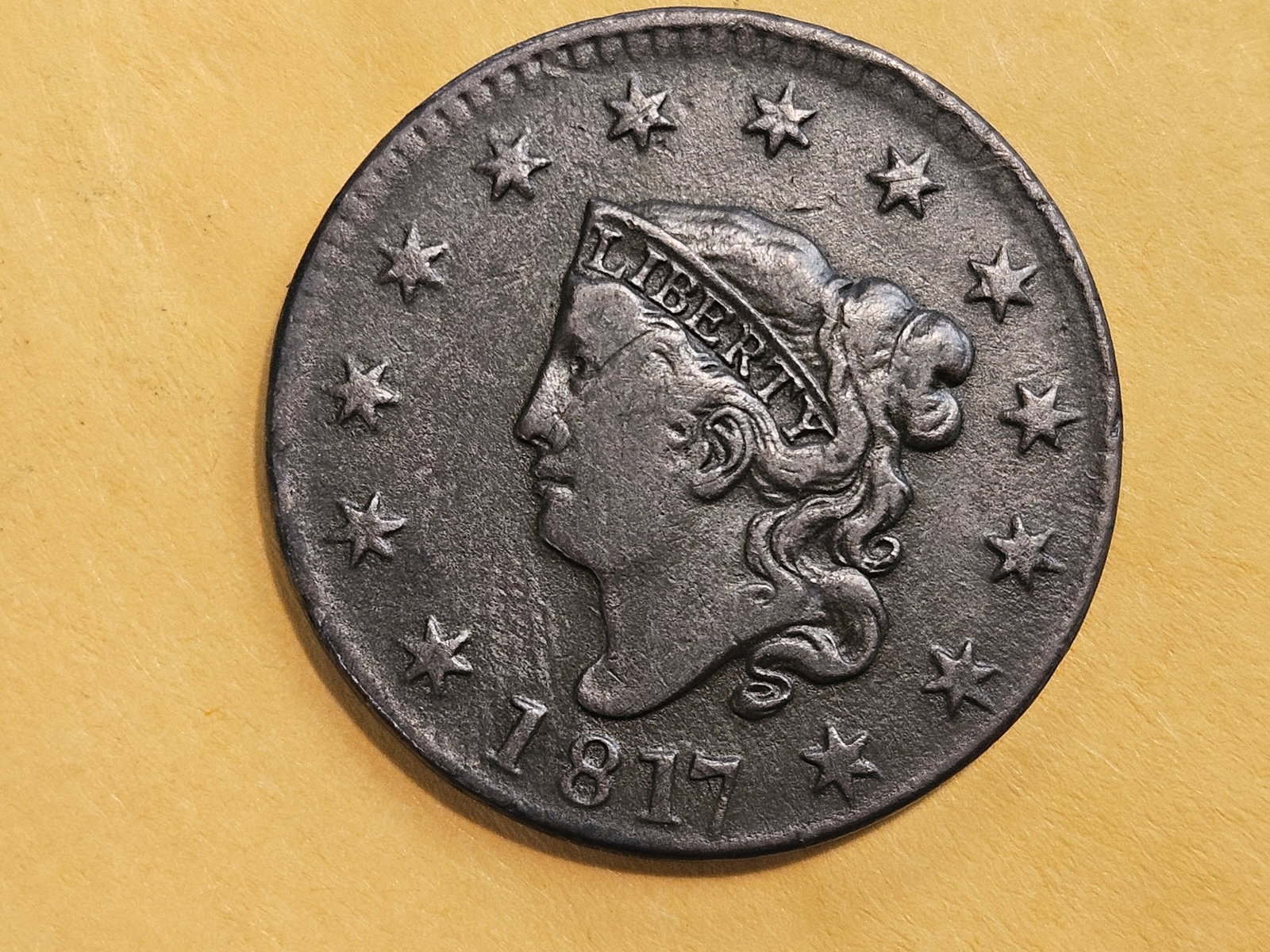 1817 Coronet Head Large Cent - 3