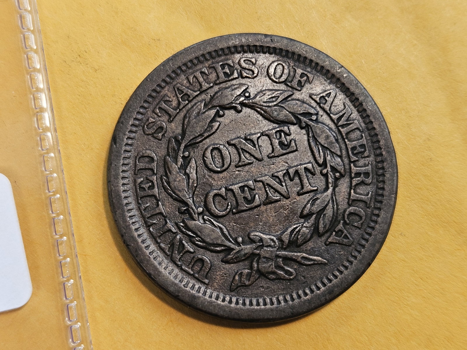 1853 Braided Hair Large Cent in Extra Fine - 3