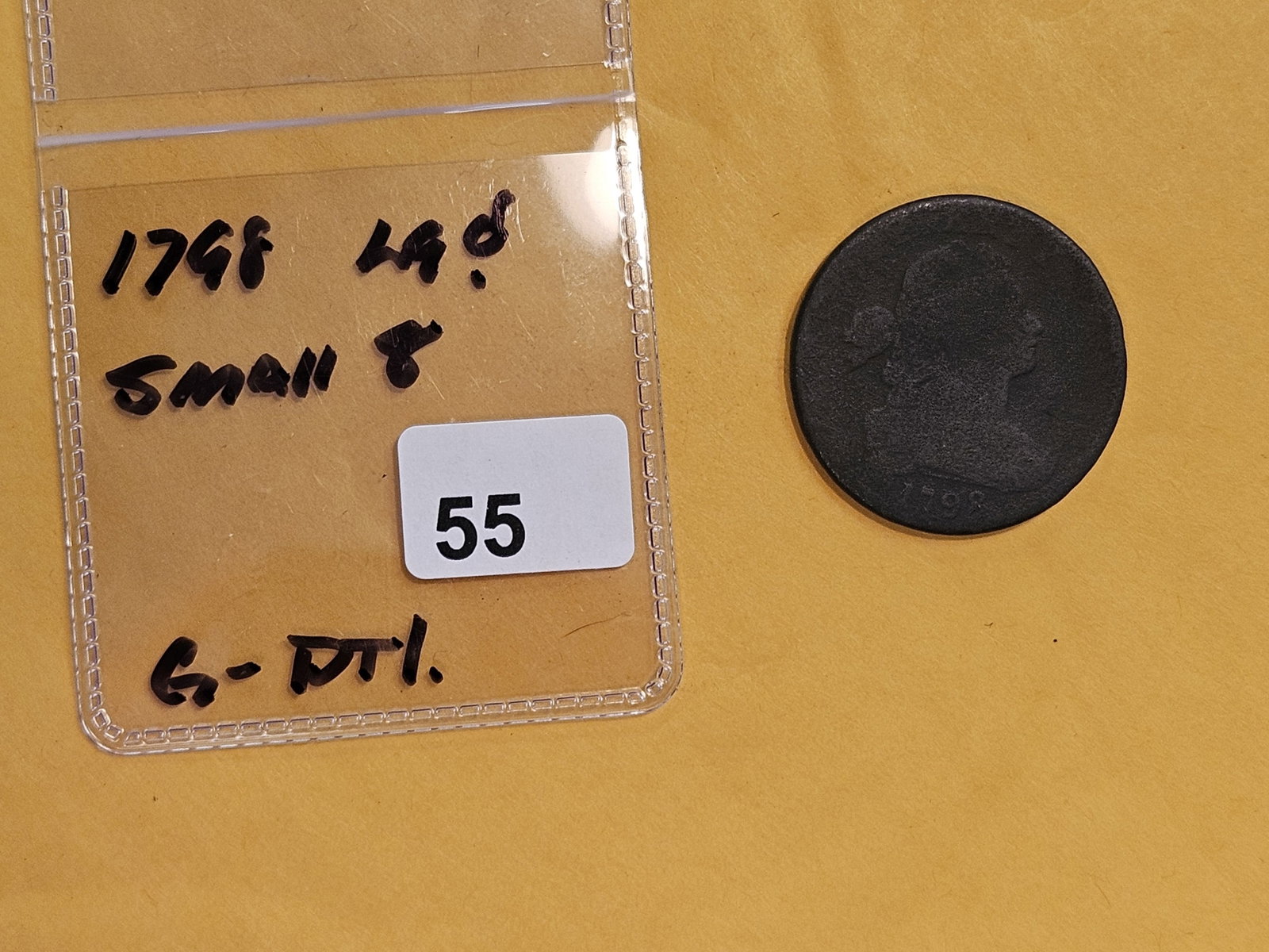 1798 Draped Bust Large Cent in Good - details - 2