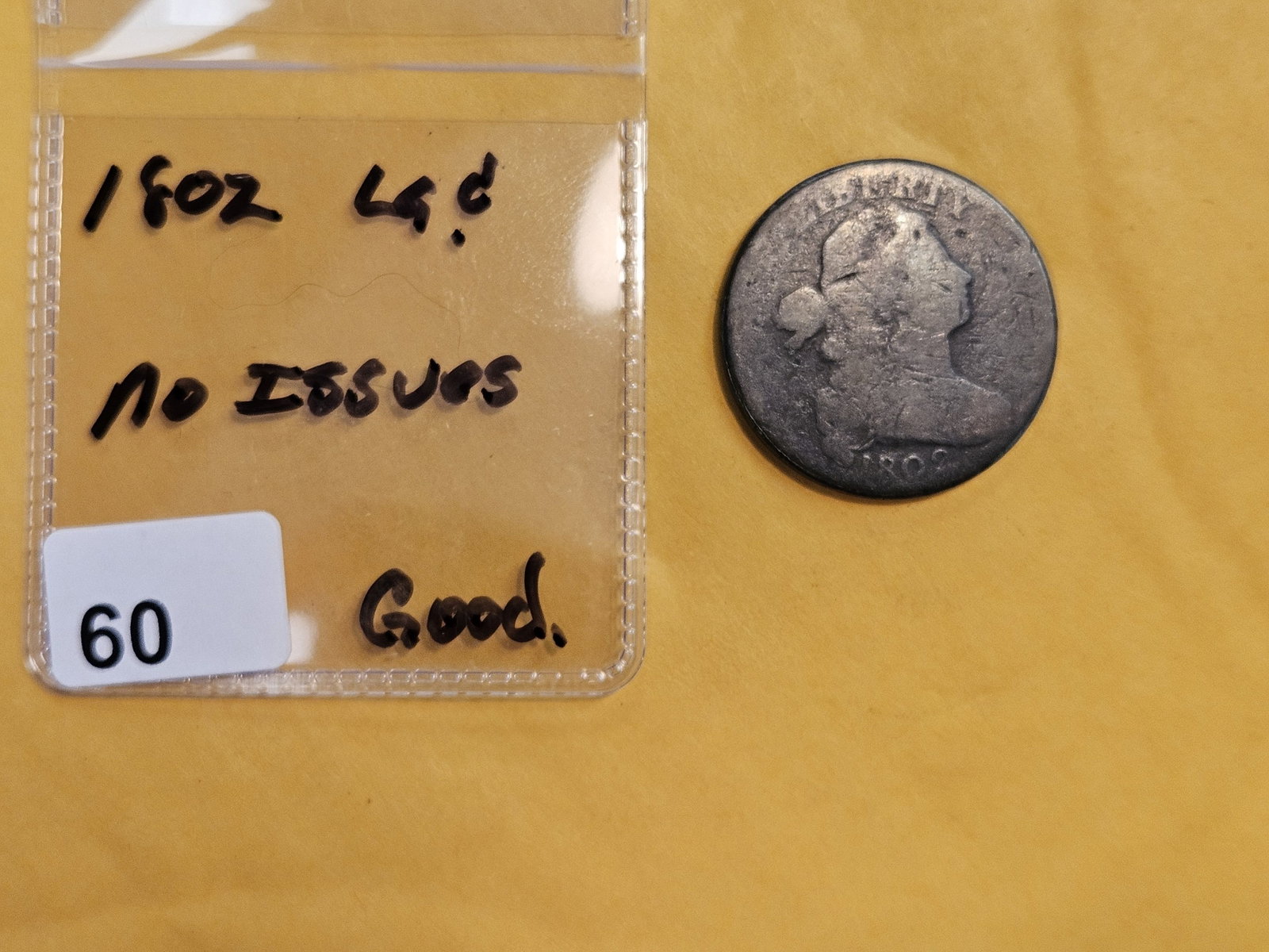 1802 Draped Bust Large Cent in Good - 2