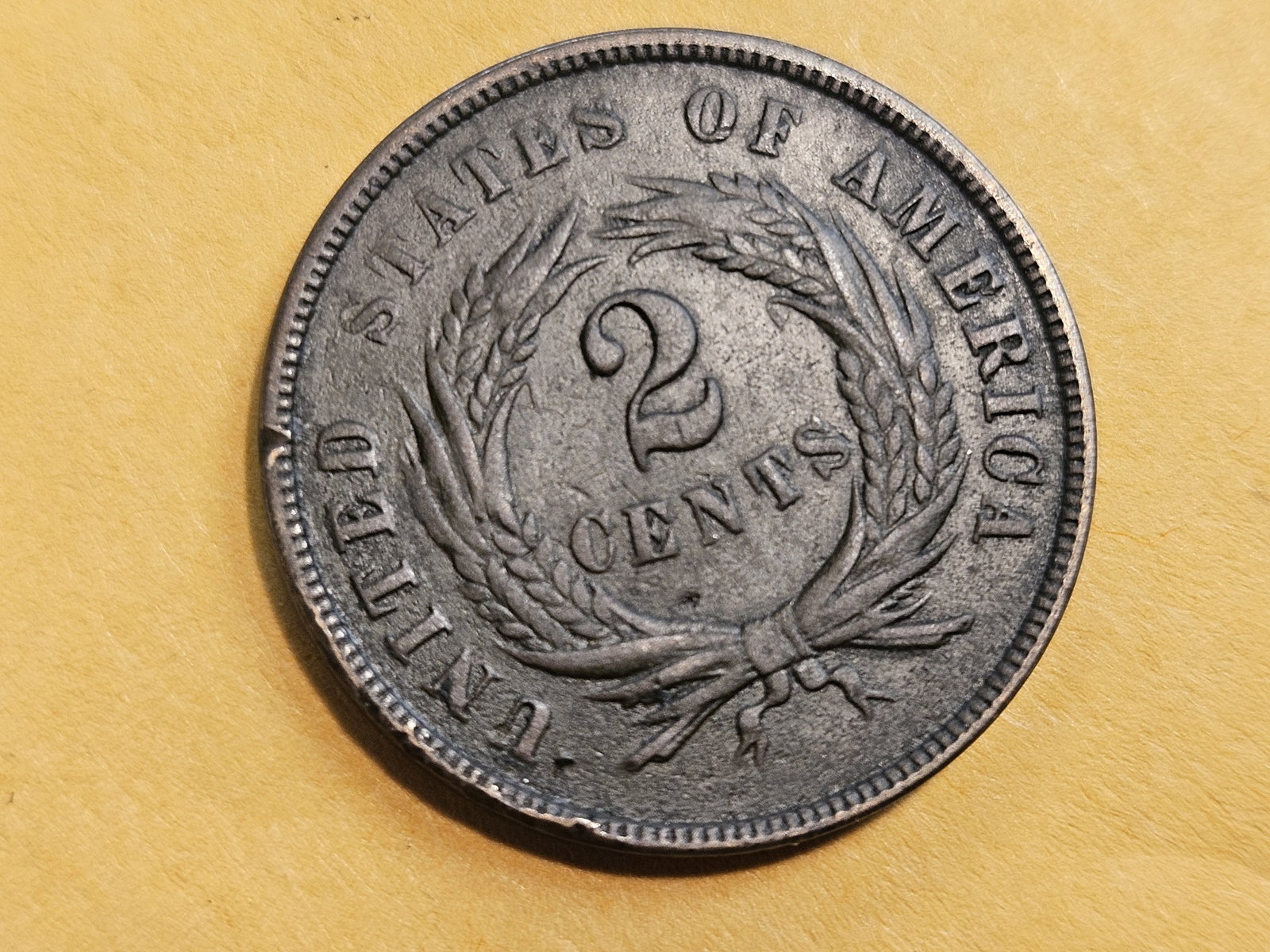 1867 Two Cent piece in Very Fine - 3