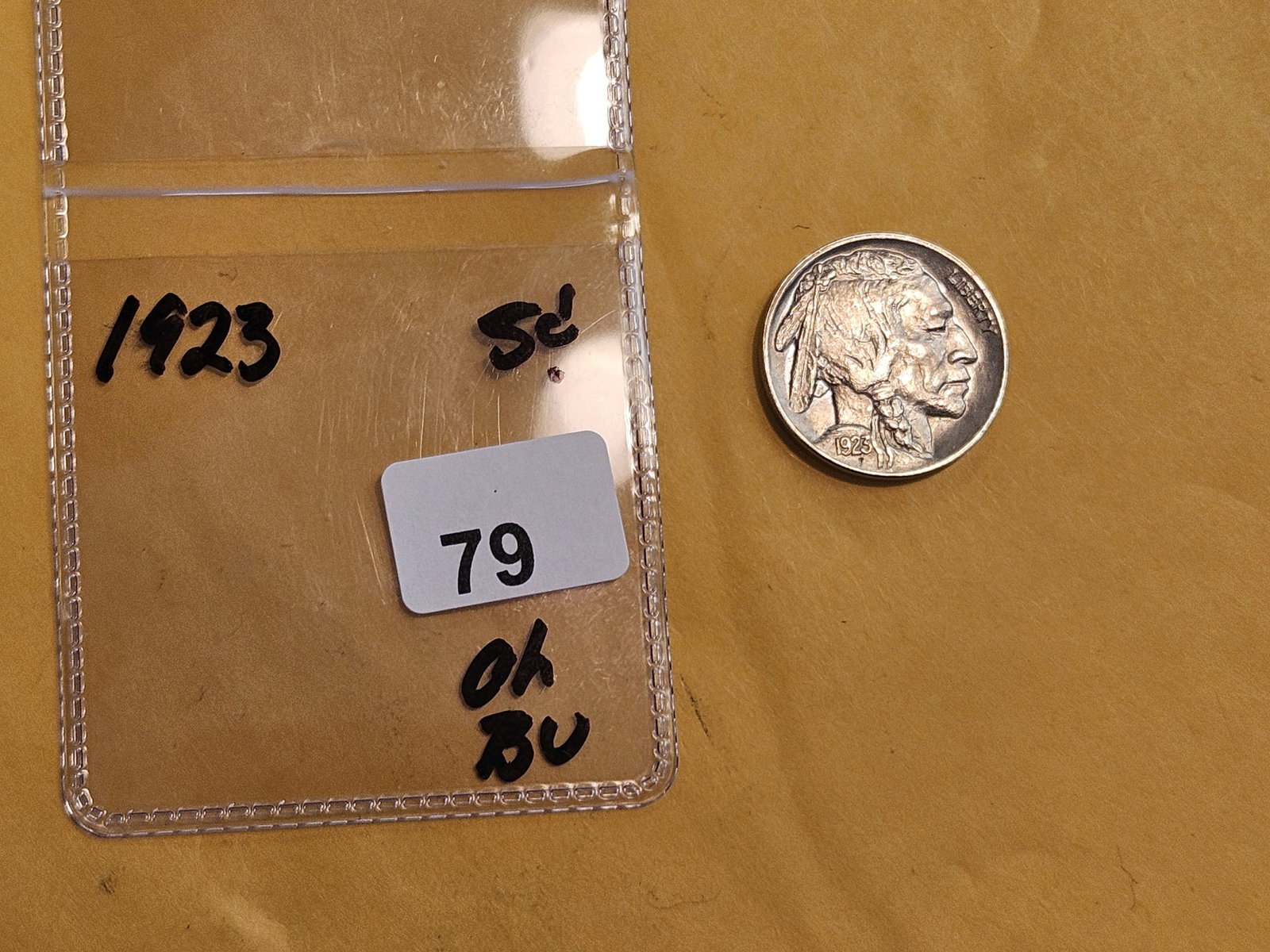 Choice Brilliant Uncirculated 1923 Buffalo Nickel - 2