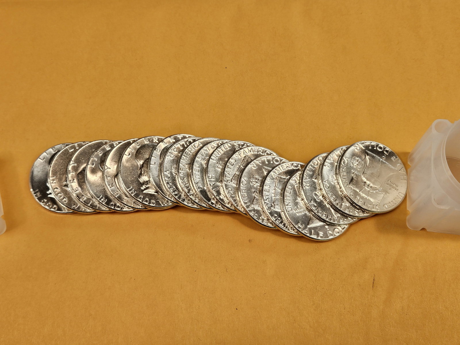 Nineteen Brilliant Uncirculated silver Franklin Half Dollars - 2