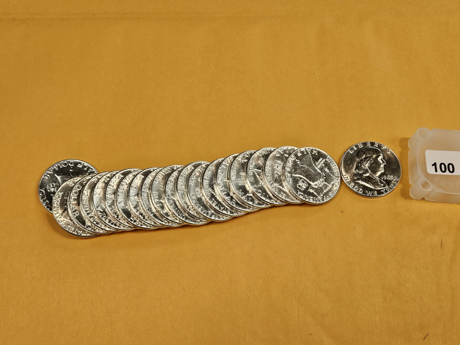 Twenty Brilliant Uncirculated silver Franklin Half Dollars - 2