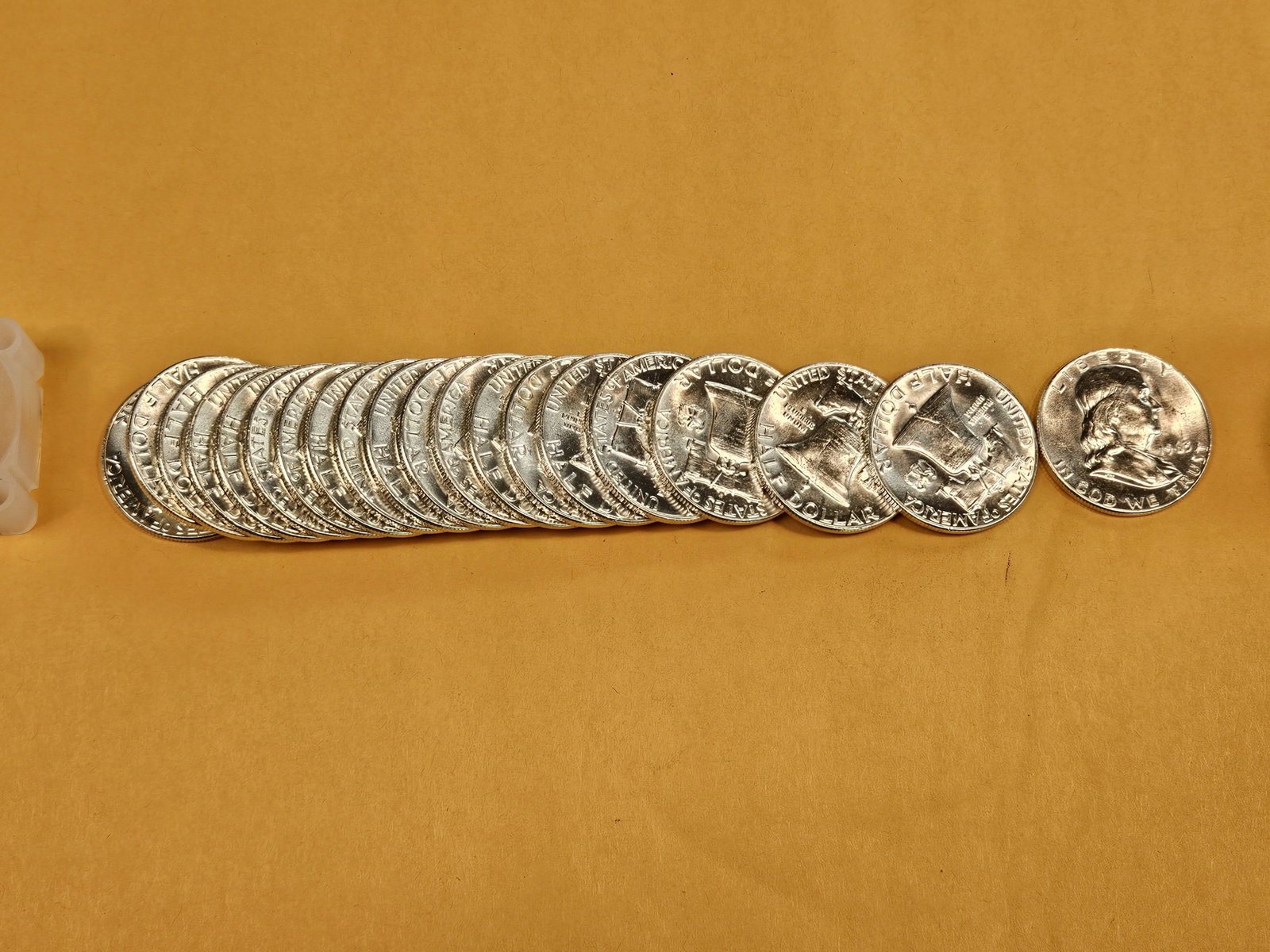 Twenty Brilliant Uncirculated silver Franklin Half Dollars - 2