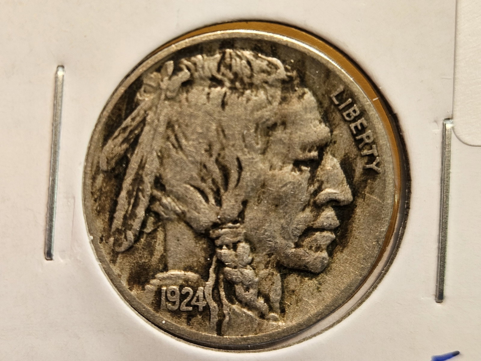 * Semi-Key 1924-D Buffalo Nickel in Extra Fine - 3