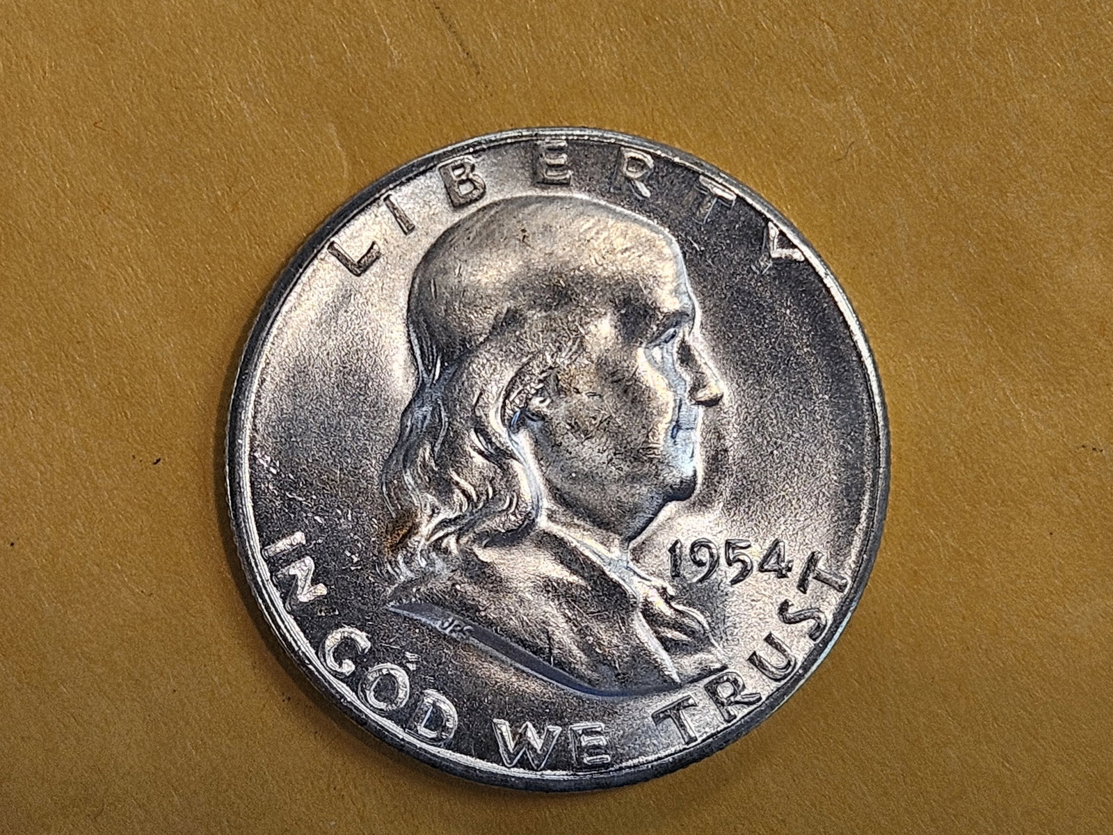 GEM Brilliant Uncirculated 1954-S Franklin Half Dollar - 3