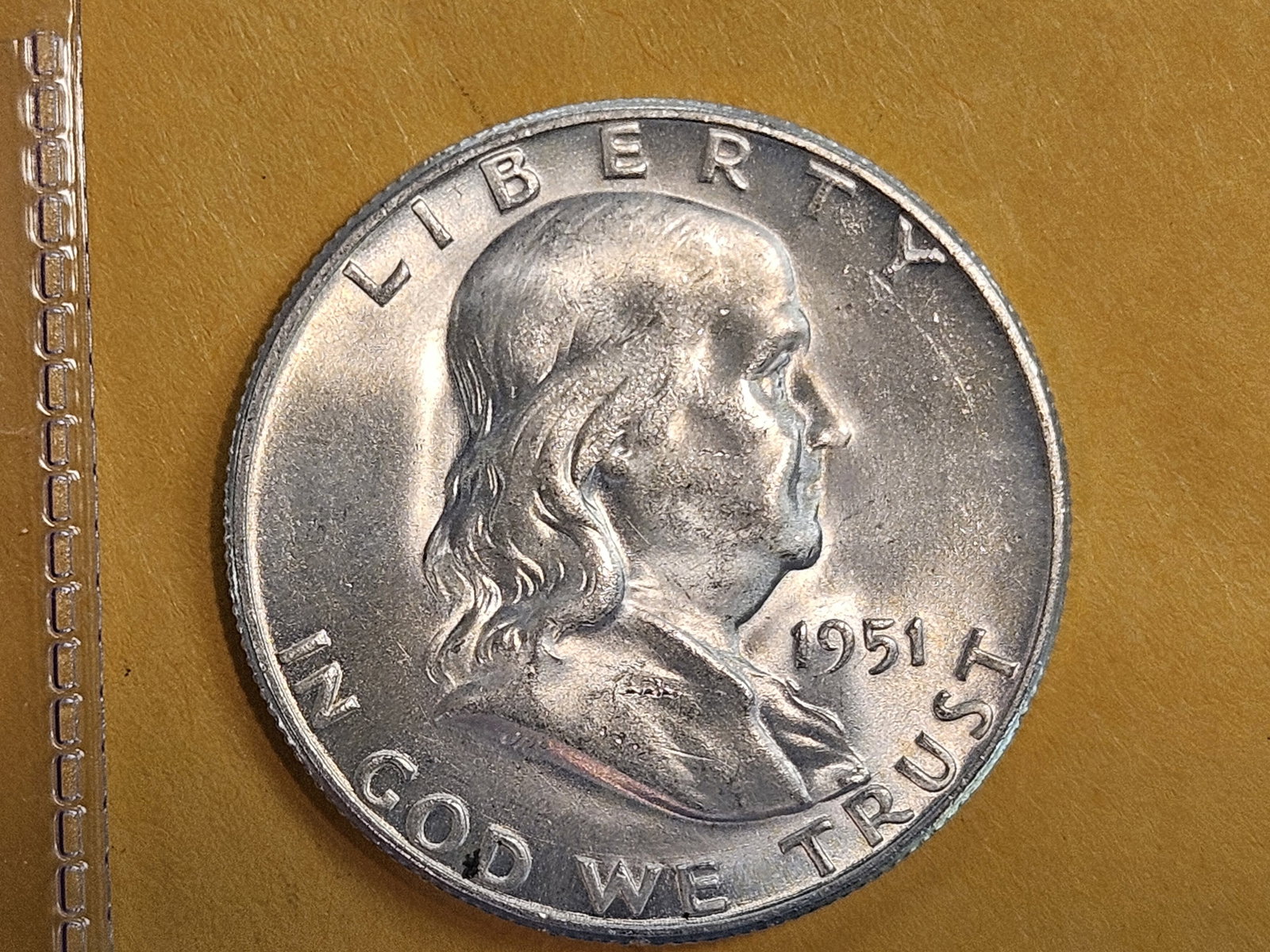Very Choice Brilliant Uncirculated 1951-S Franklin Half Dollar - 3