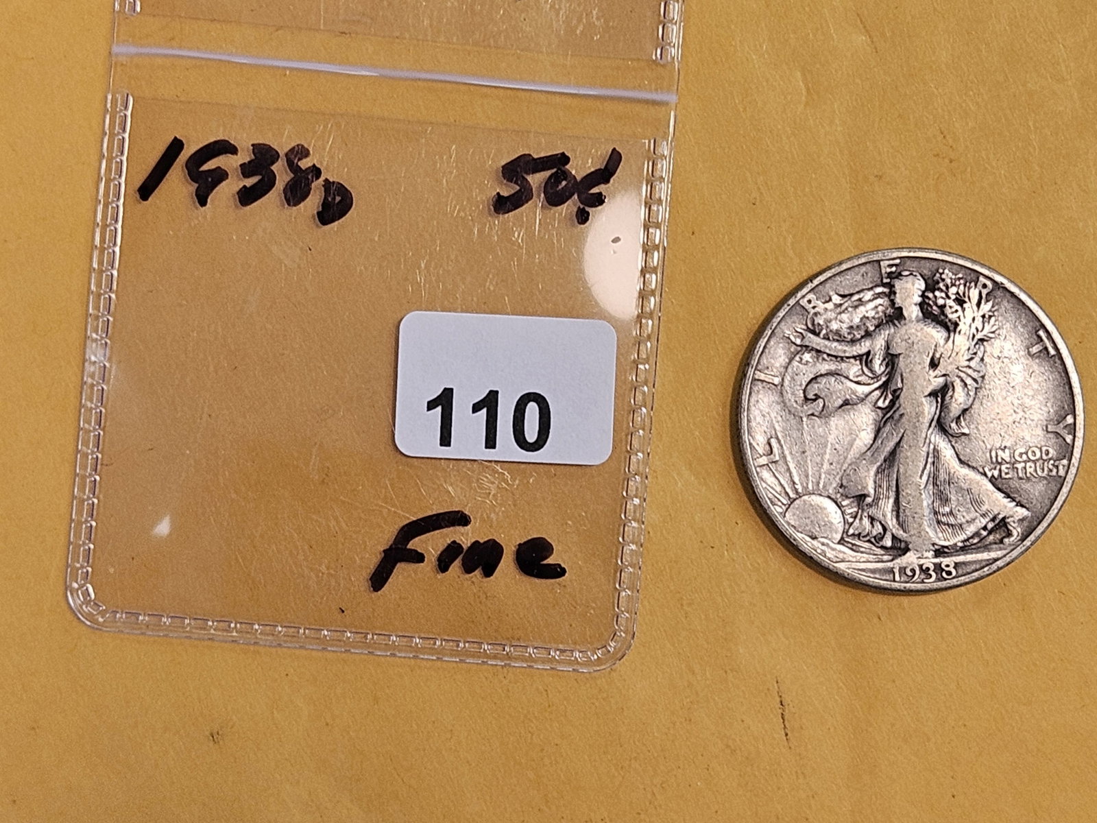 KEY DATE 1938-D Walking Liberty Half Dollar - 2