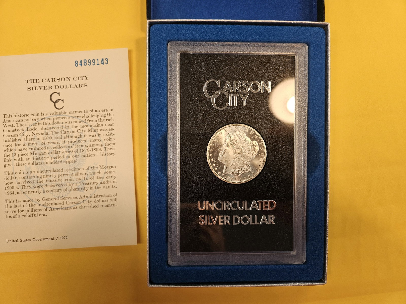 ** KEY DATE ** Very Choice Brilliant Uncirculated 1884-CC Morgan Dollar - 4