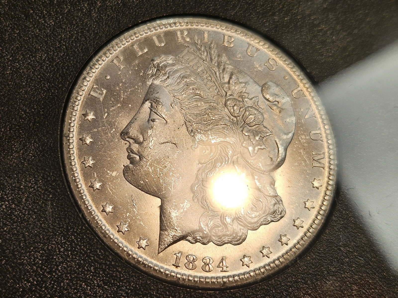 ** KEY DATE ** Very Choice Brilliant Uncirculated 1884-CC Morgan Dollar - 6