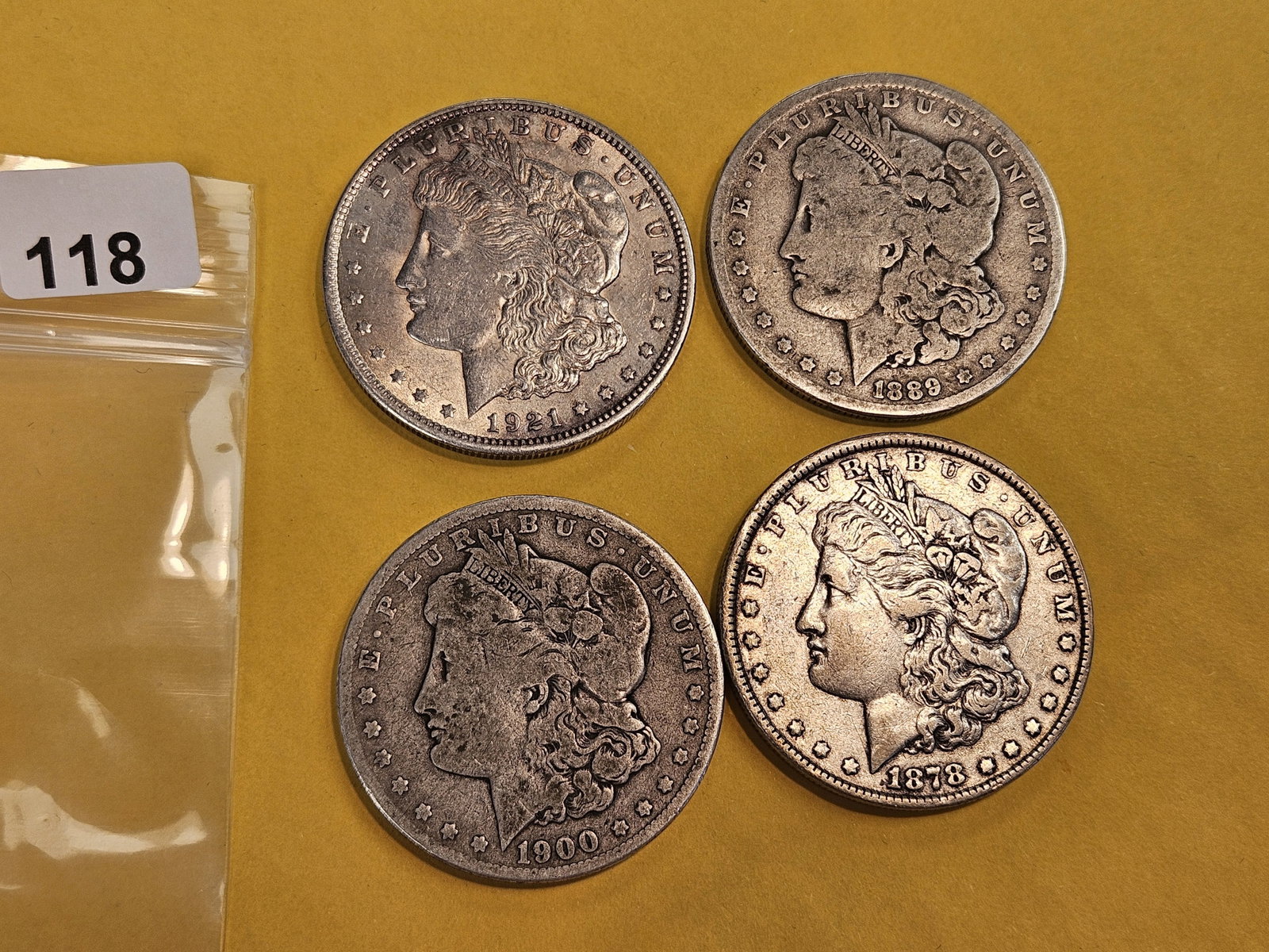Four Morgan Silver Dollars - 2