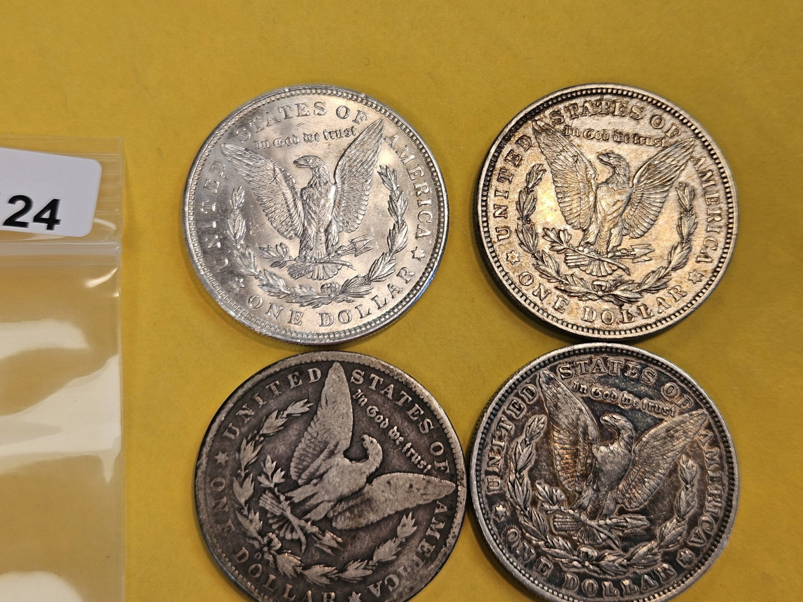 Four Morgan Silver Dollars - 2