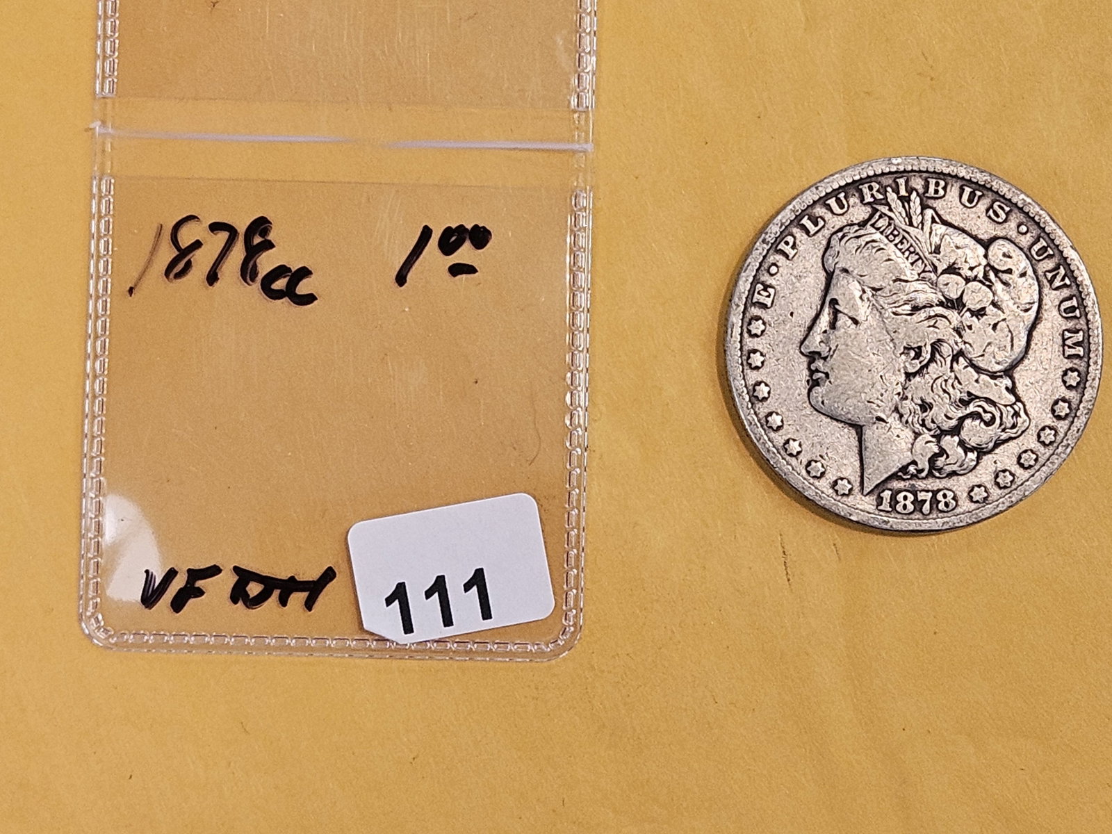 ** KEY DATE ** 1878-CC Morgan Dollar in Very Fine - details - 2