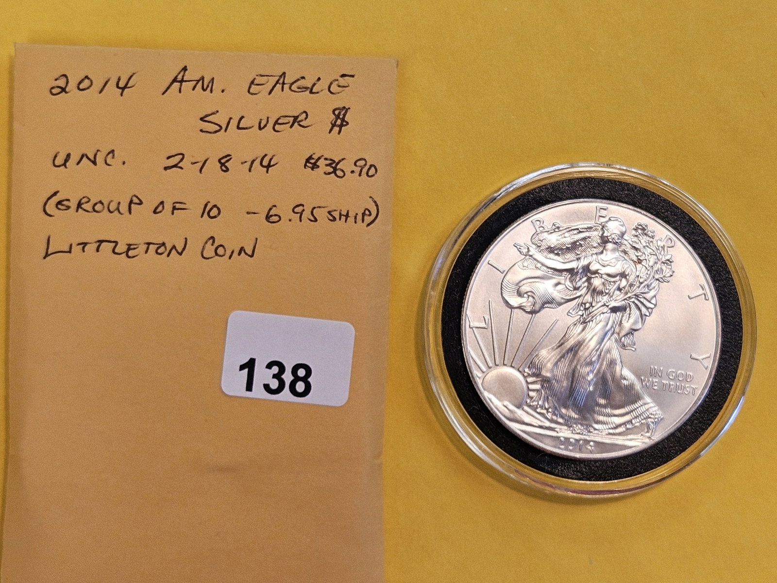 GEM Brilliant Uncirculated 2014 American Silver Eagle - 2