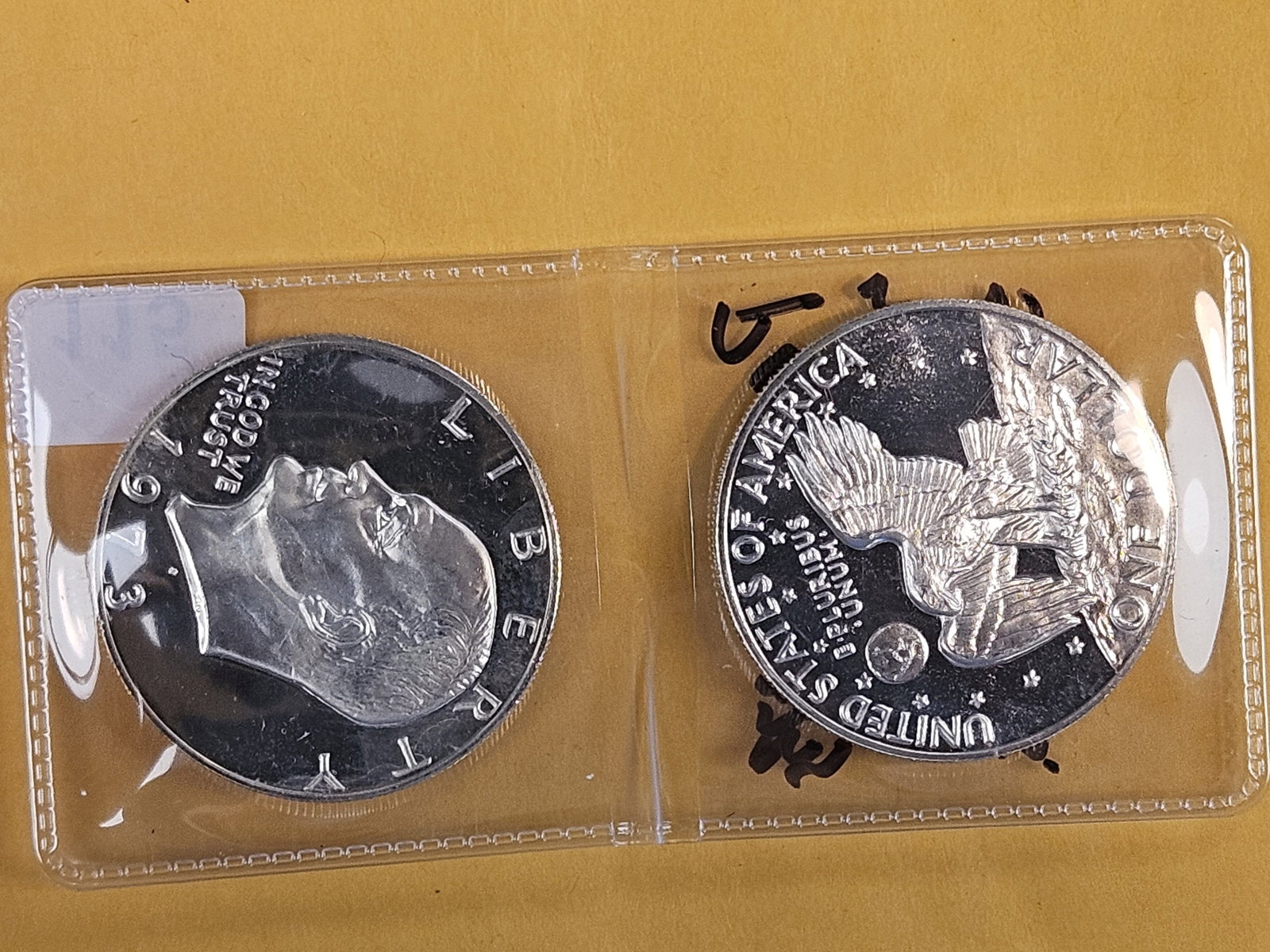 Two GEM Proof Deep Cameo 1973-S SILVER Eisenhower Dollars - 4
