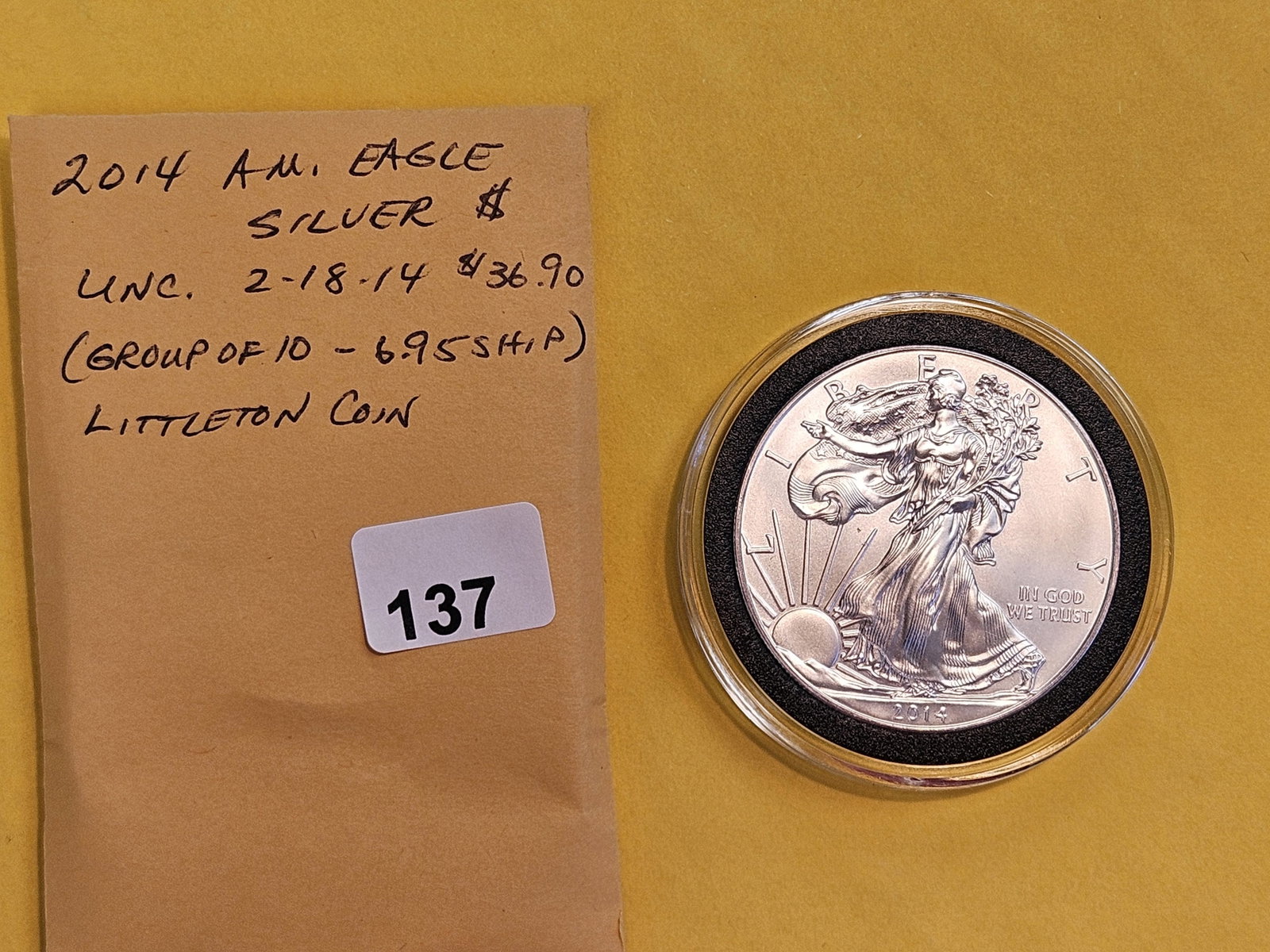 GEM Brilliant Uncirculated 2014 American Silver Eagle - 2