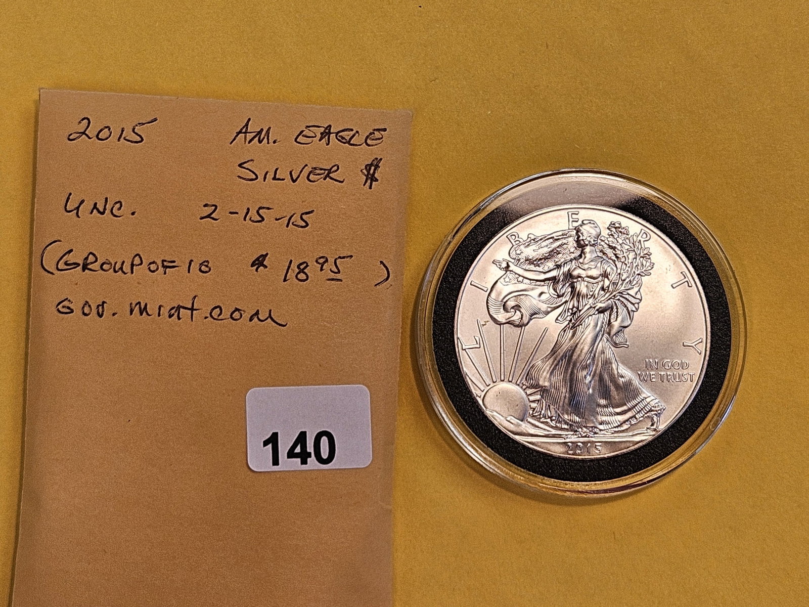 GEM Brilliant Uncirculated 2015 American Silver Eagle - 2