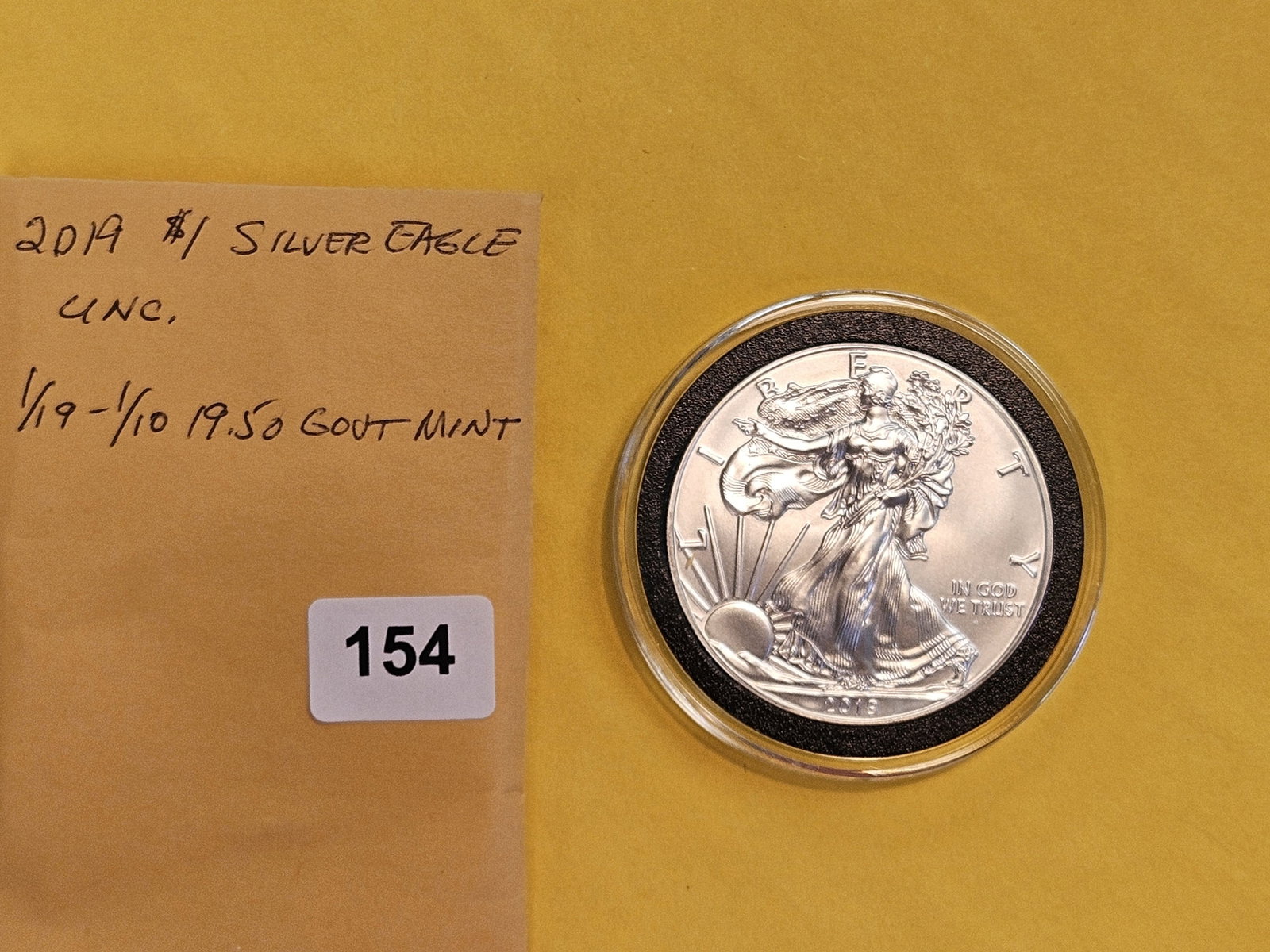 GEM Brilliant Uncirculated 2019 American Silver Eagle - 2