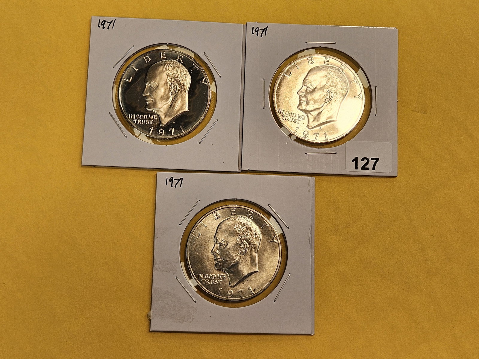 Three GEM Silver Eisenhower Dollars - 2