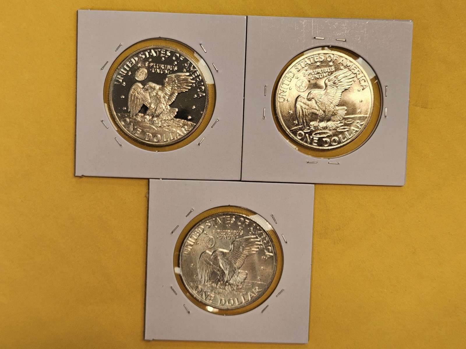 Three GEM Silver Eisenhower Dollars - 3