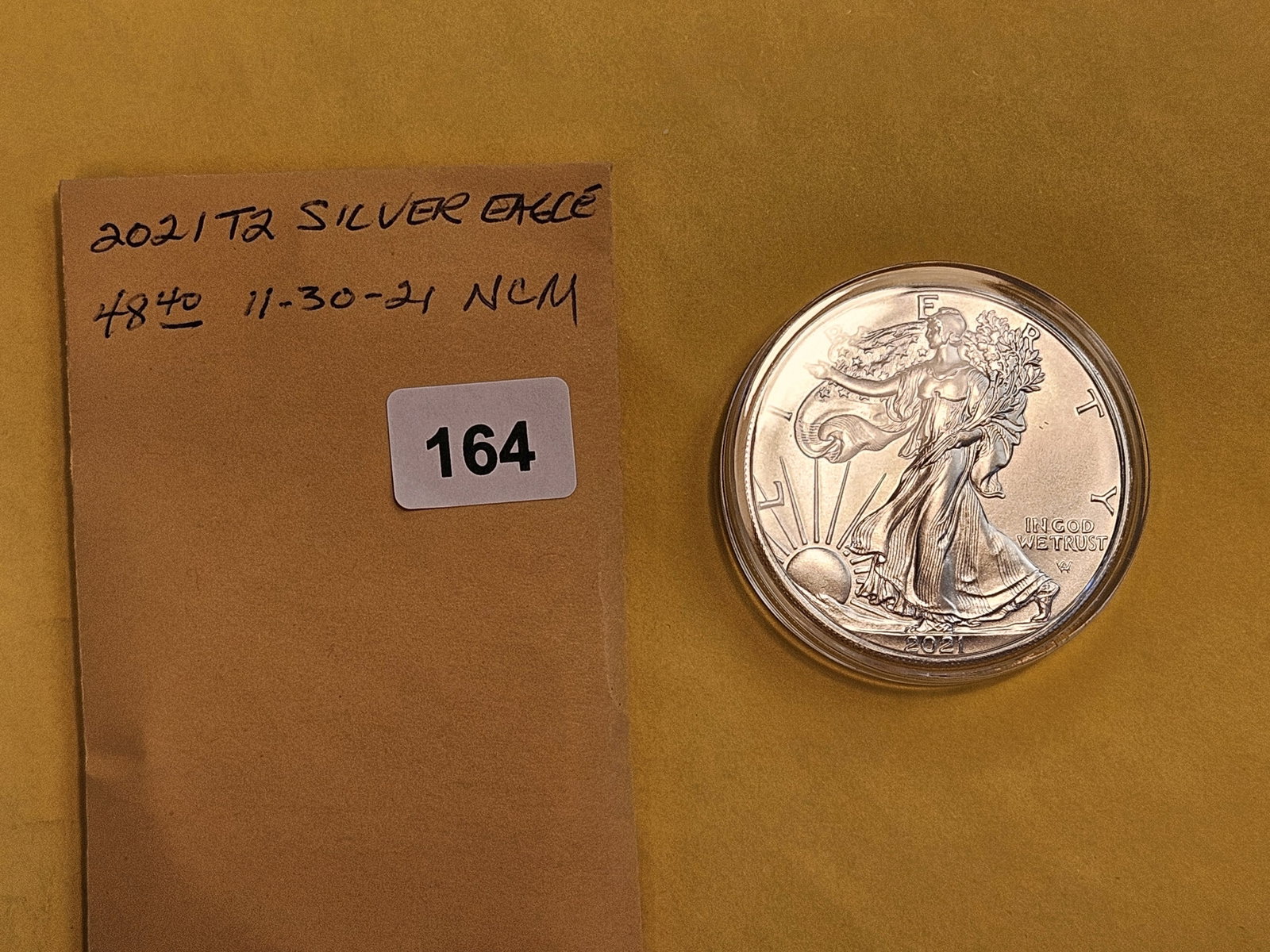 GEM Brilliant Uncirculated 2021 American Silver Eagle - 2