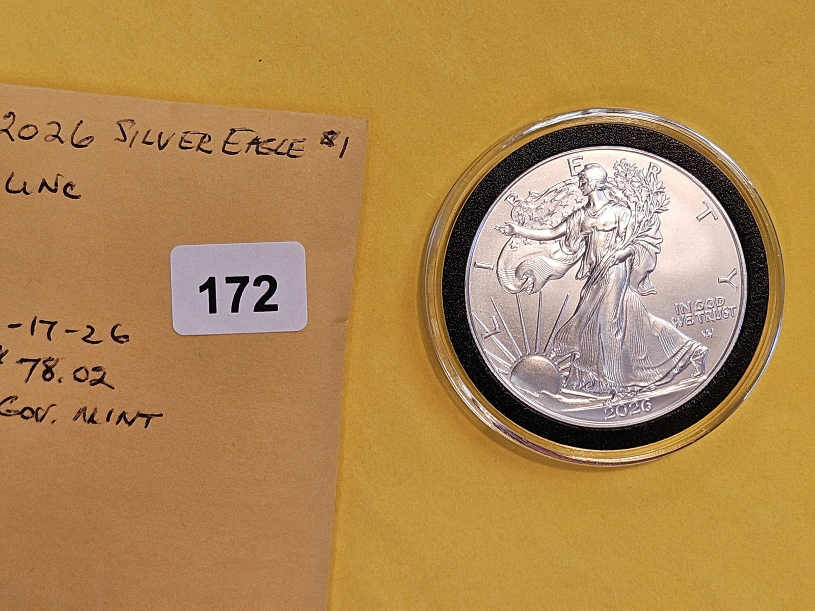 GEM Brilliant Uncirculated 2026 American Silver Eagle - 2