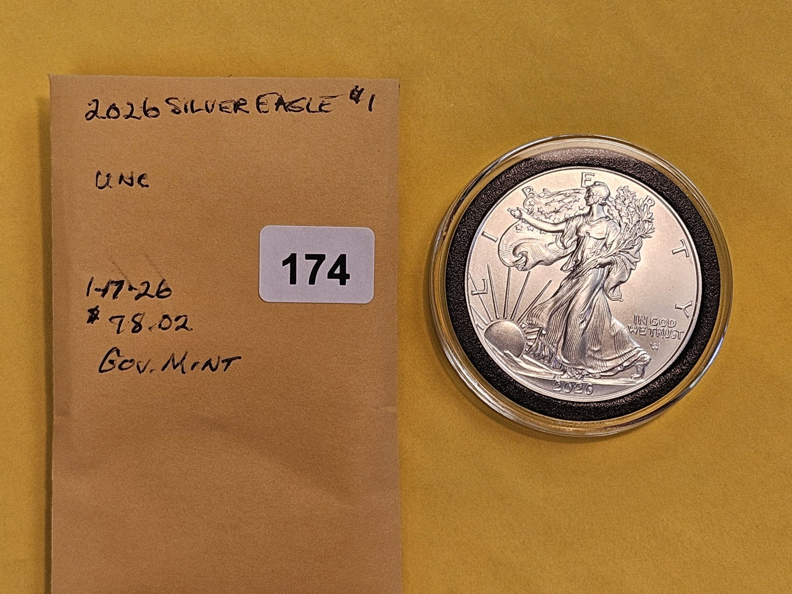 GEM Brilliant Uncirculated 2026 American Silver Eagle - 2