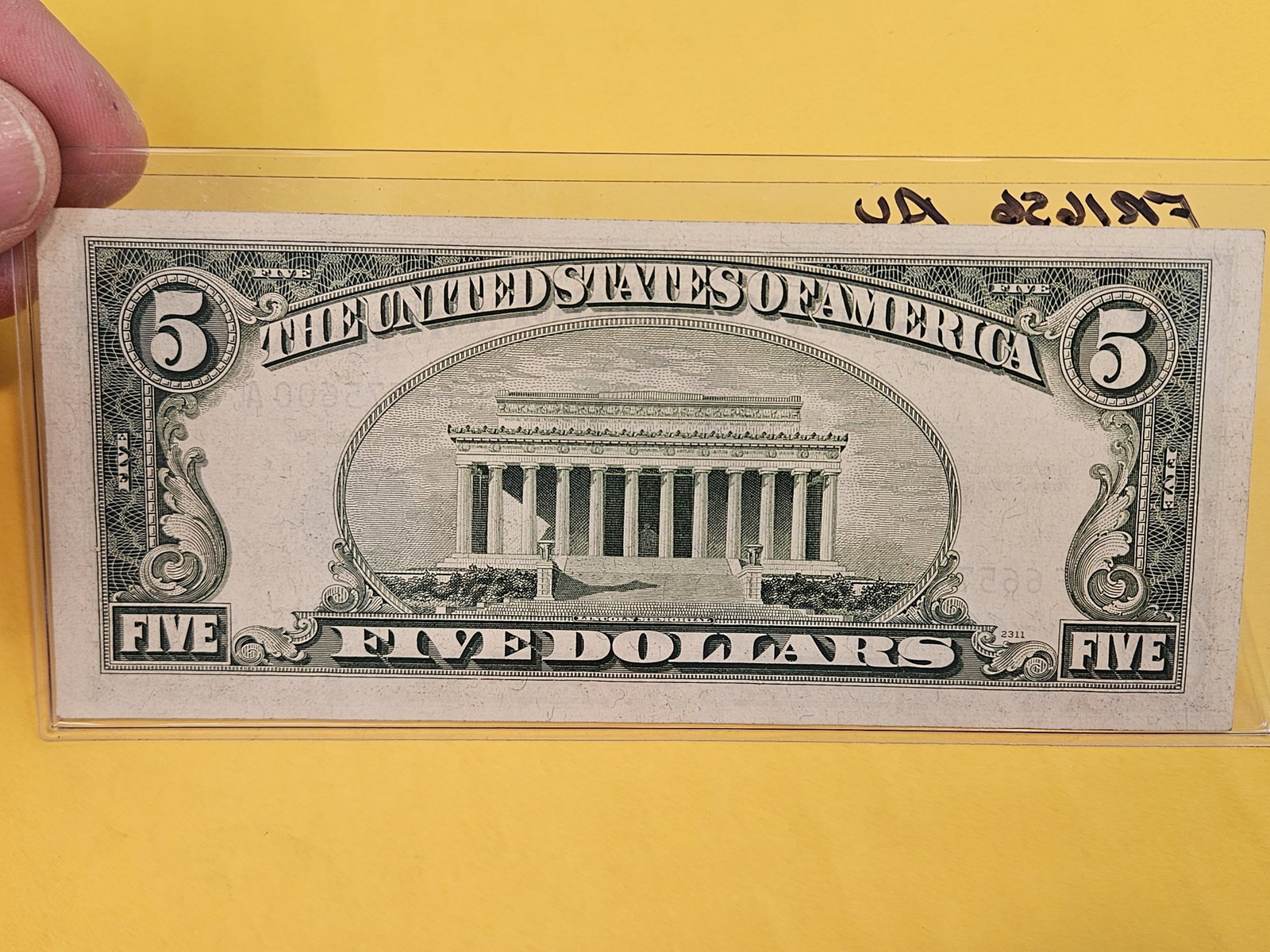 Crisp About Uncirculated Series of 1953-A Five Dollar Silver Certificate - 2