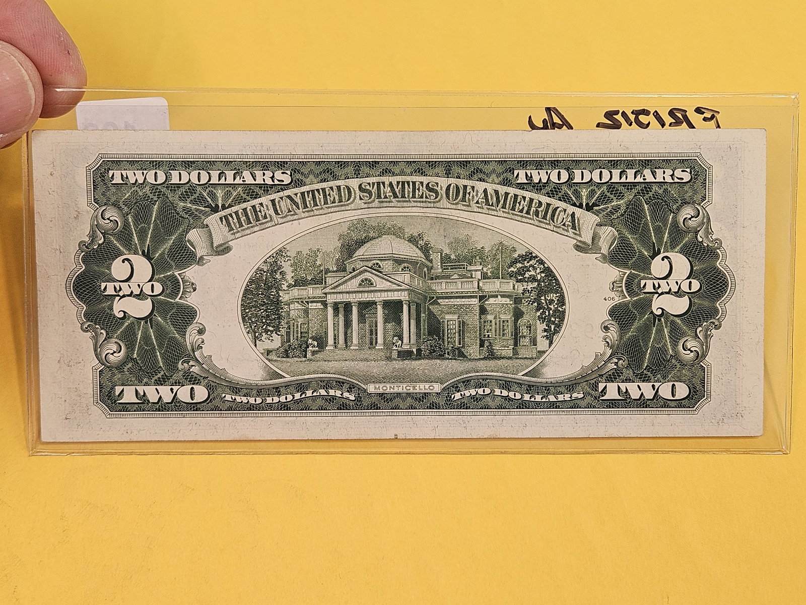 Crisp About Uncirculated plus 1953-C Two Dollar Red Seal US Note - 2