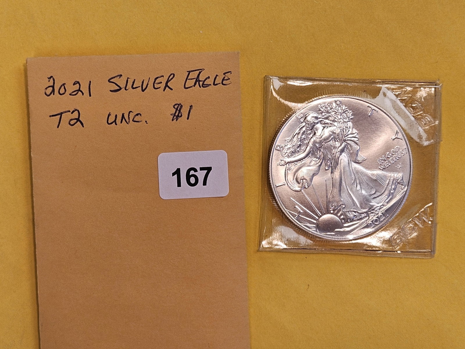 GEM Brilliant Uncirculated 2021 American Silver Eagle - 2