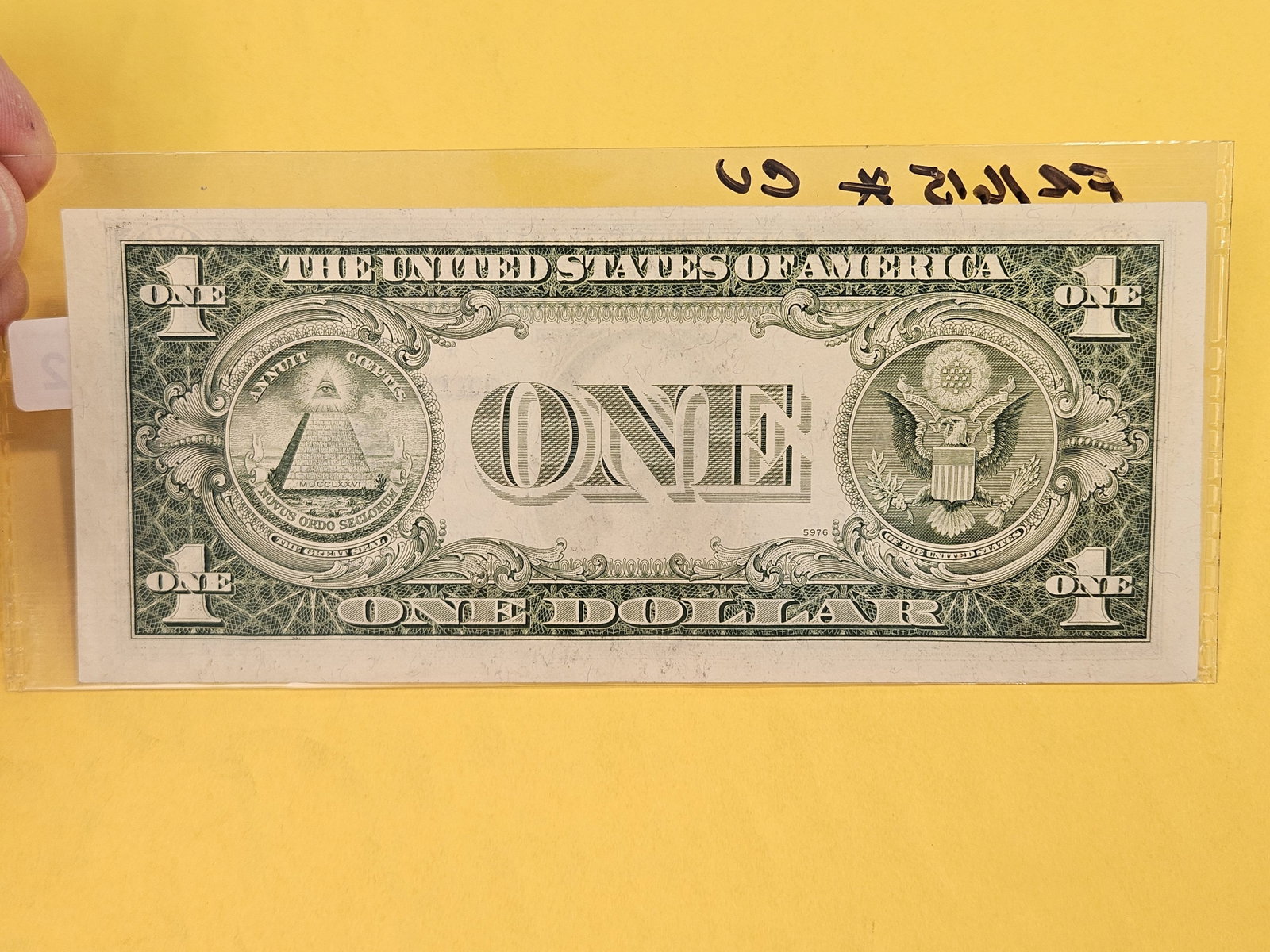 Crisp Uncirculated Series 1935-F One Dollar Silver Certificate STAR note - 2