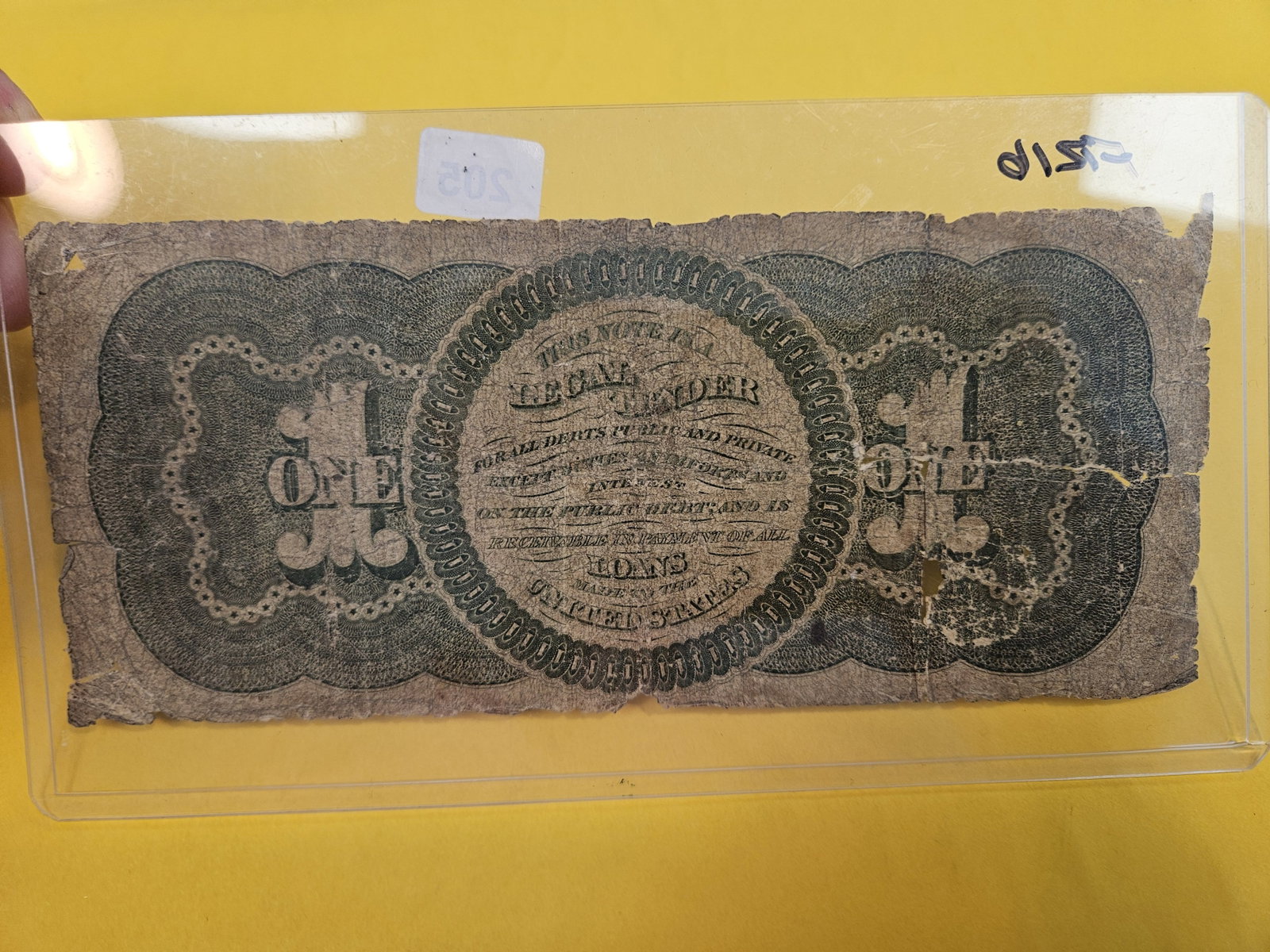 Series 1862 One Dollar Large Size Note - 2