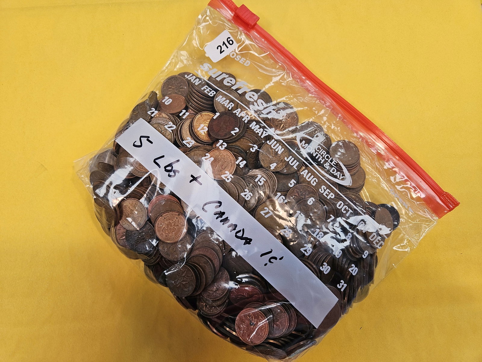 FIVE POUNDS of Canadian small cents: From dealer. Unsearched by us