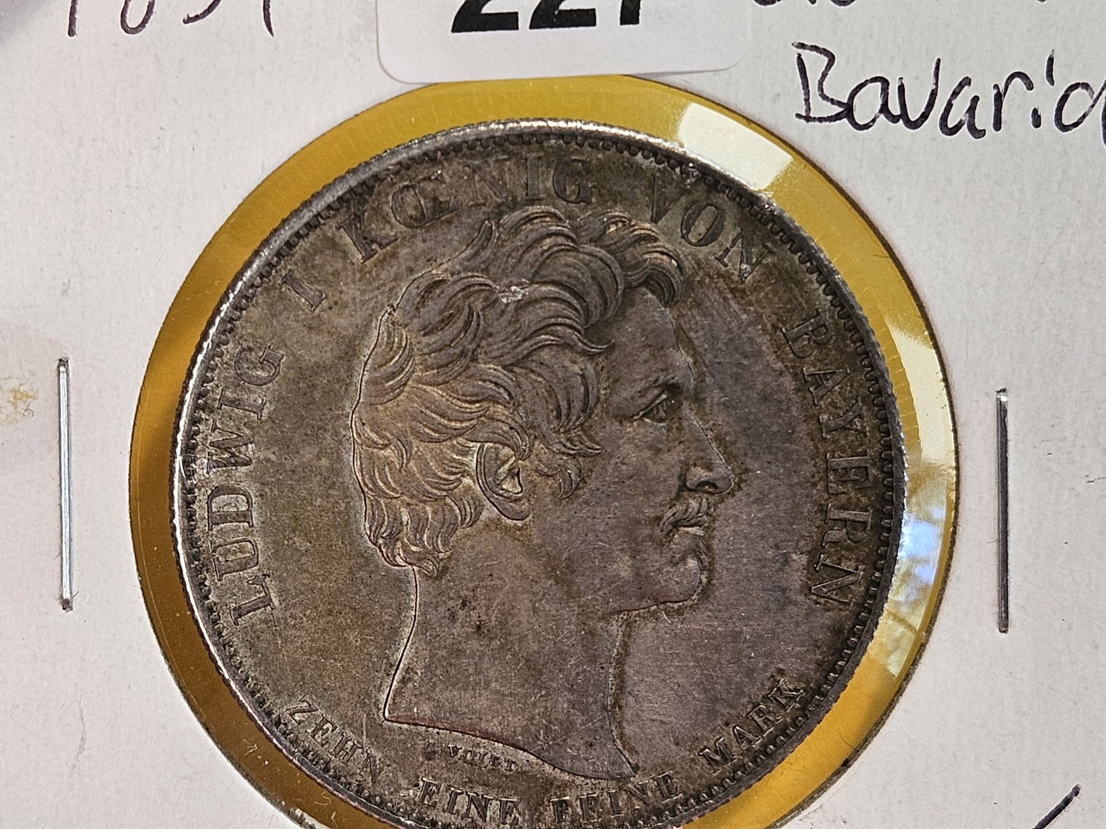 * 1834 German States Bavaria Silver Thaler - 7