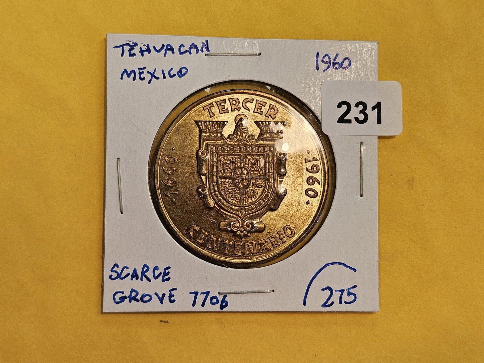* Scarce 1960 Tehuaca'n Mexico Bronze Medal in GEM Brilliant Uncirculated - 2