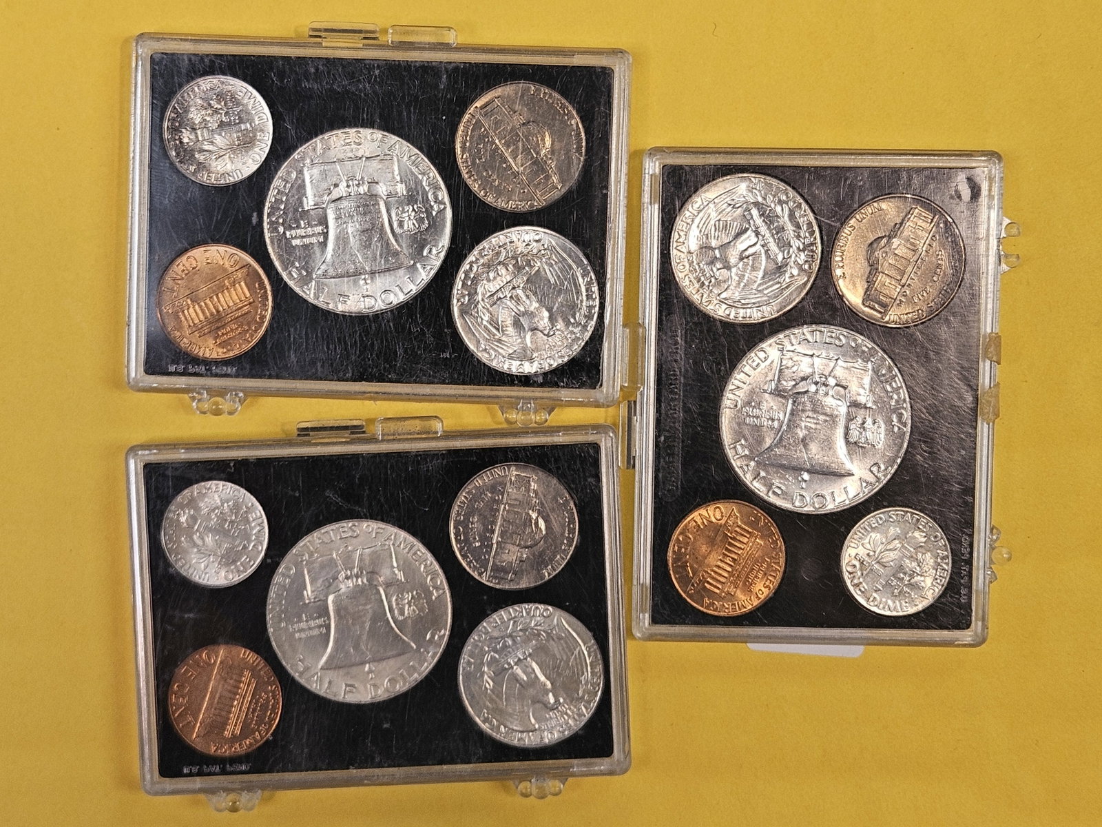 Three Brilliant Uncirculated US Mint Year Type sets - 5