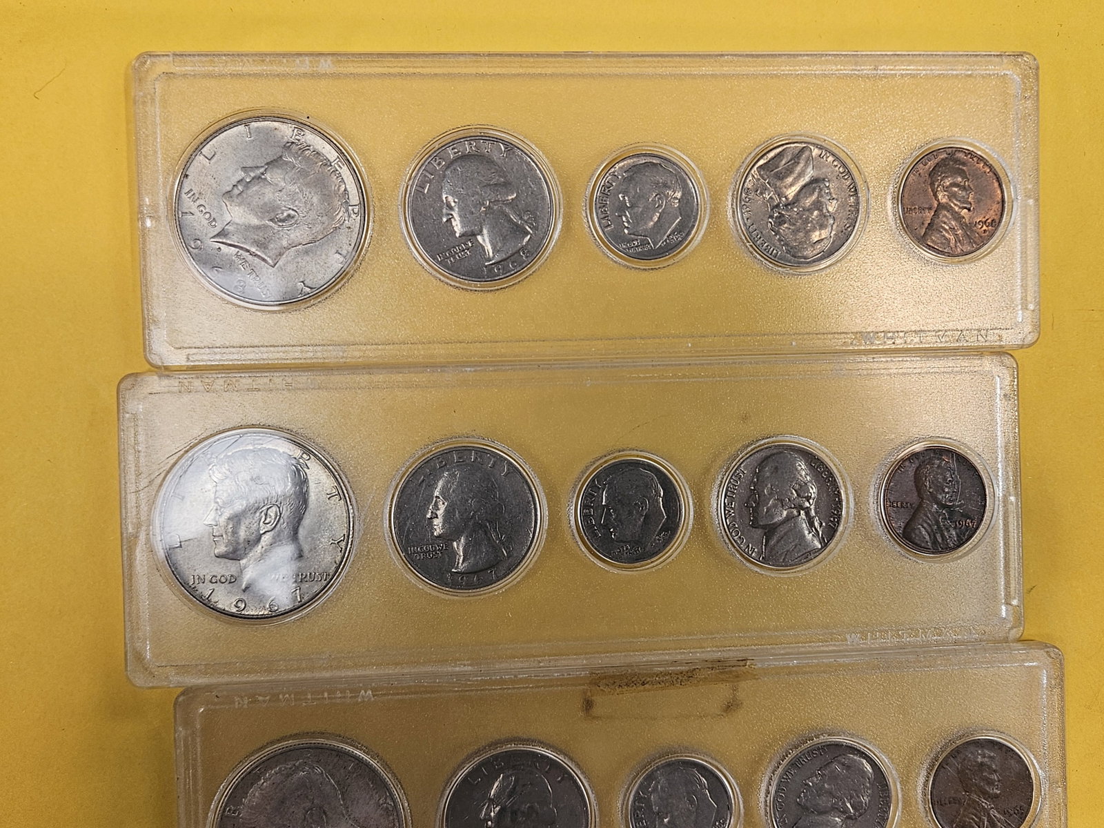 Five US MINT Year Type sets in Whitman holders - 2