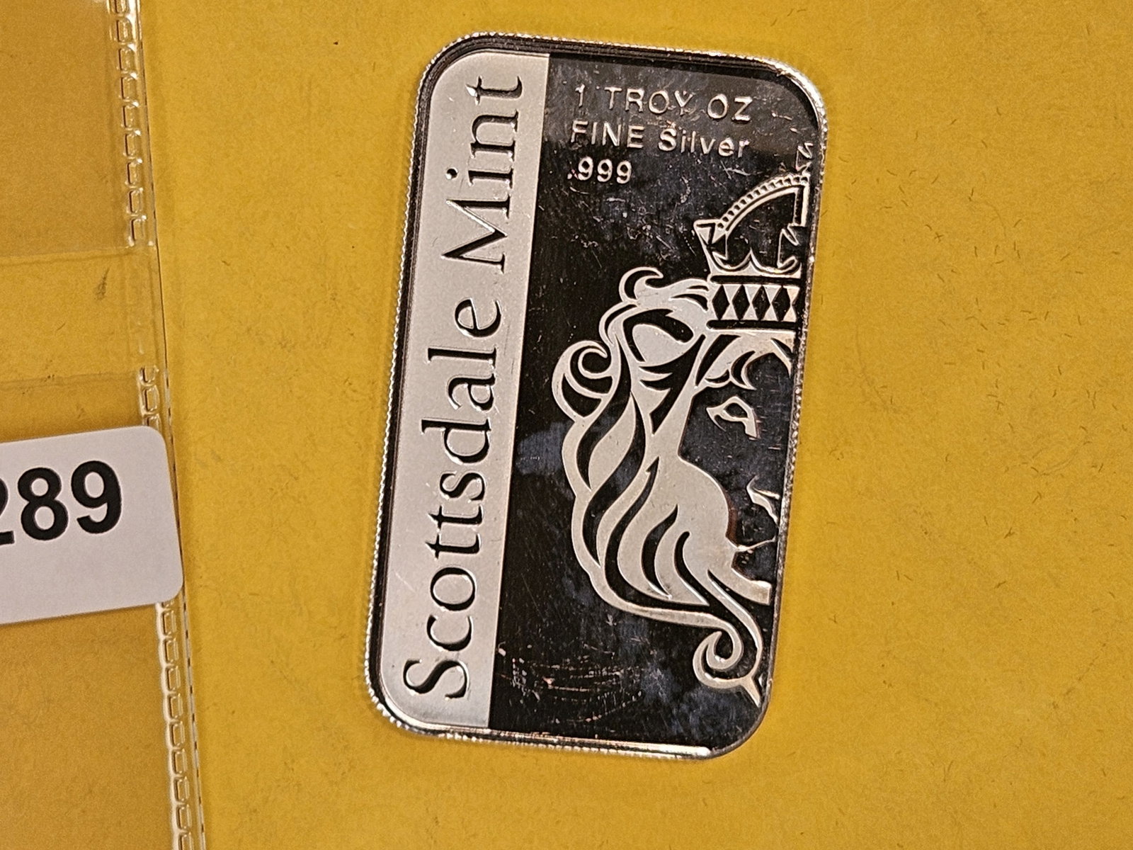 One Troy ounce .999 fine Proof silver art bar - 2