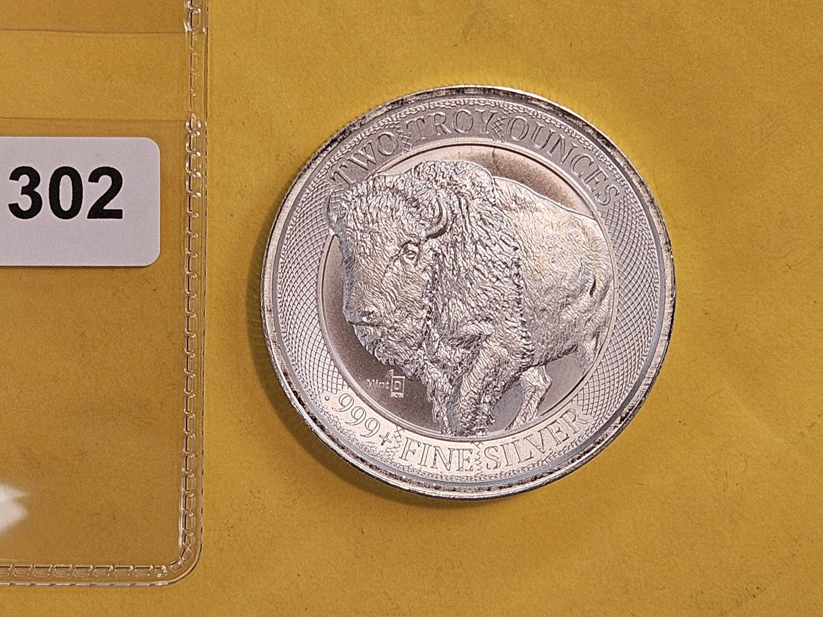 TWO Troy ounce .999 fine silver art round: Mint ID