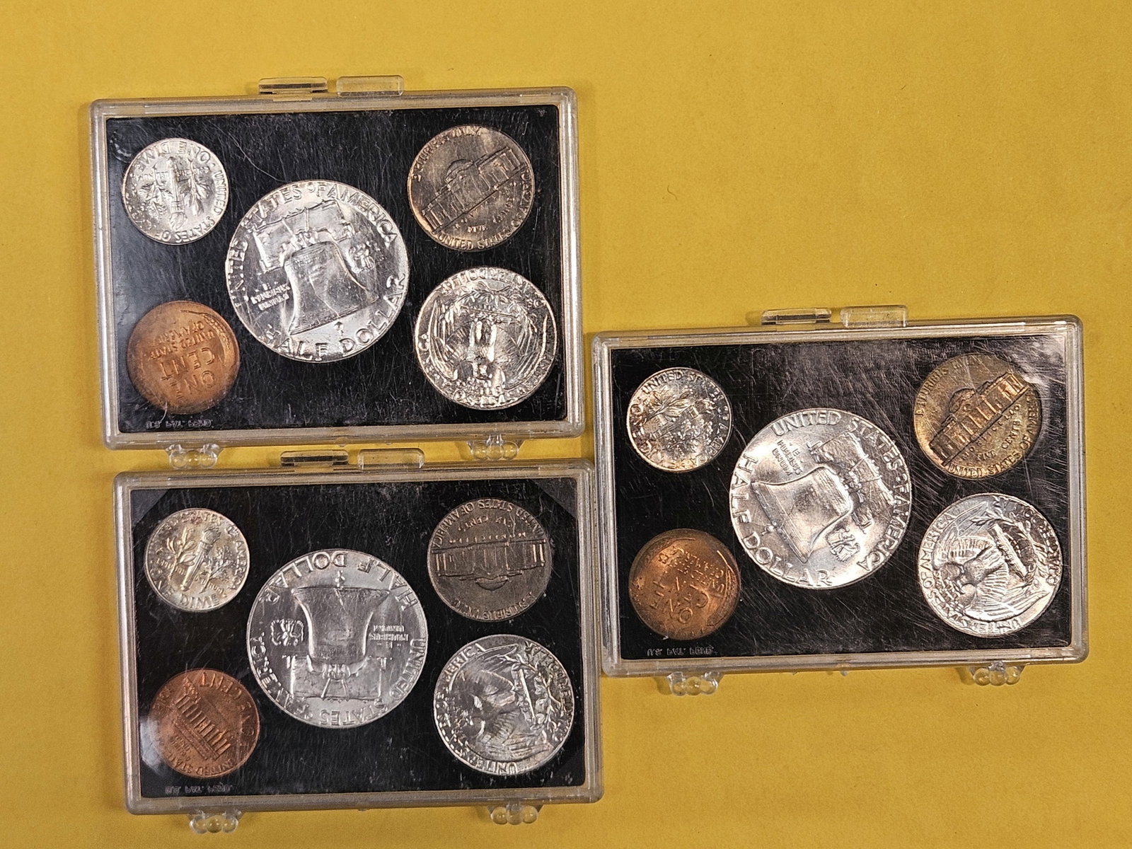 Three Brilliant Uncirculated US Mint Year Type sets - 5