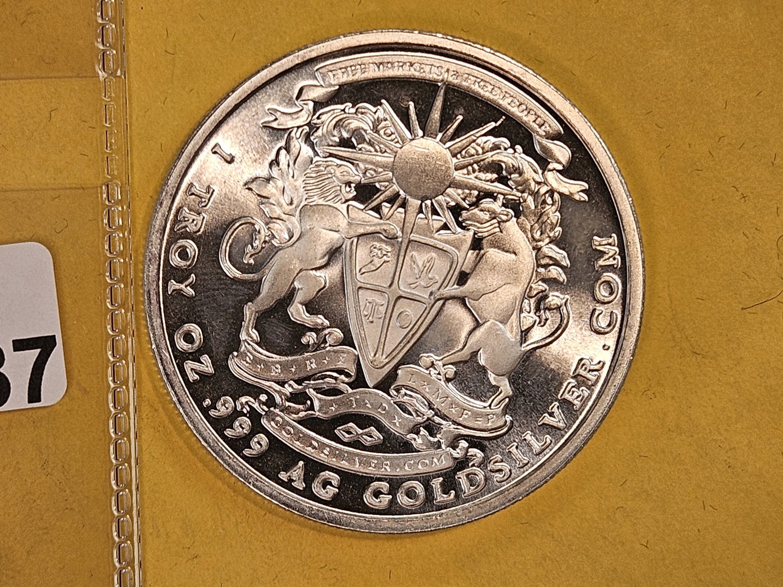 One Troy ounce .999 fine Proof silver art round - 3