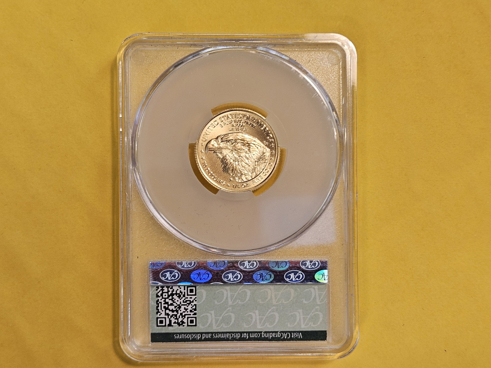 GOLD! PERFECT! CACG 2023 Ten Dollar American Gold Eagle in Mint State 70 - 3