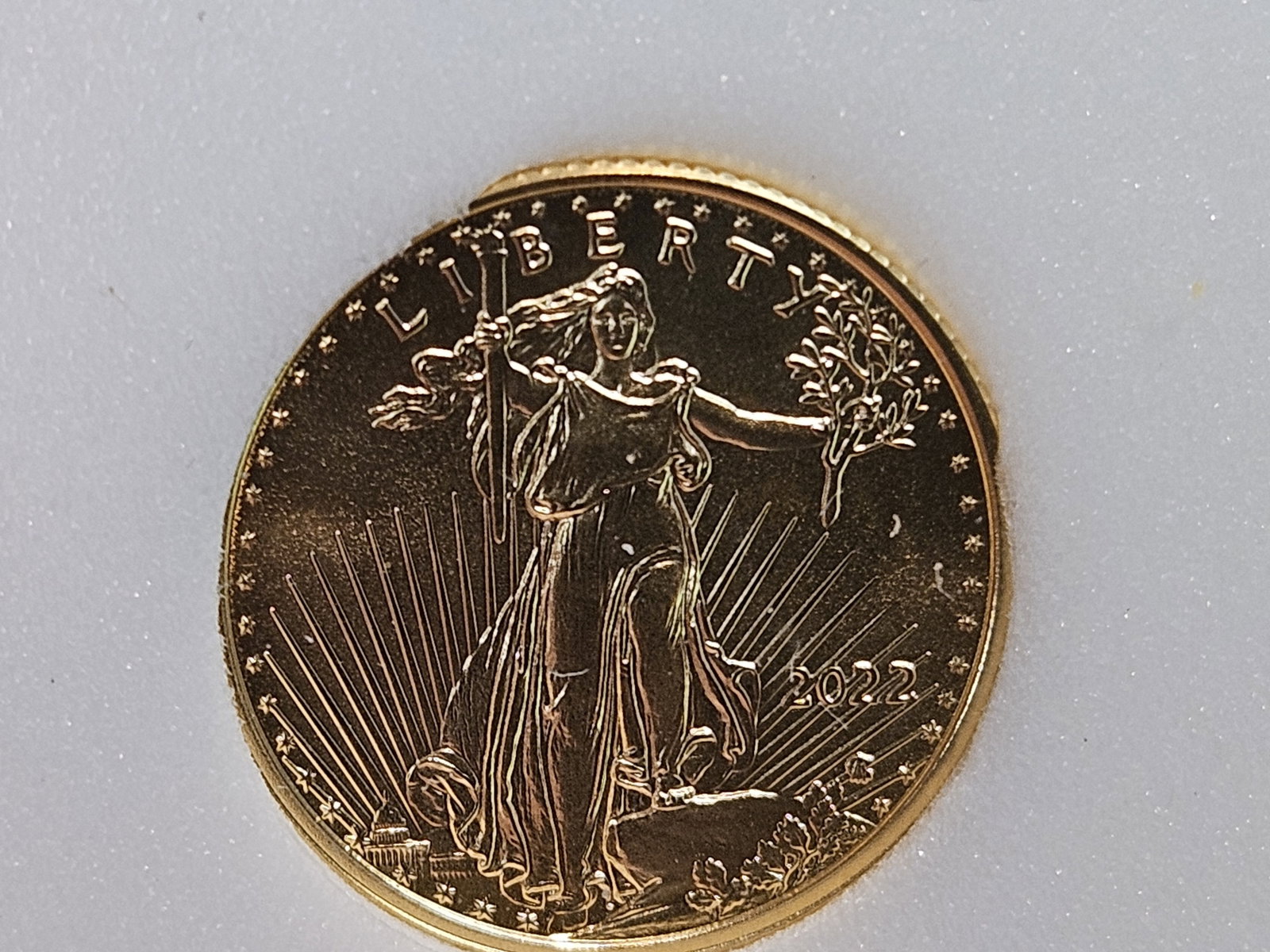 GOLD! GEM Brilliant Uncirculated 2022 Five Dollar American Gold Eagle - 4
