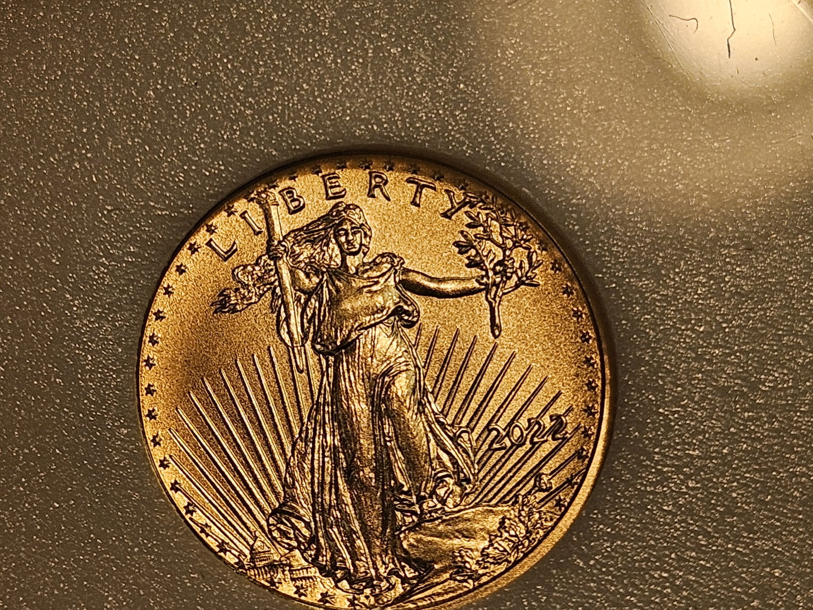 GOLD! GEM Brilliant Uncirculated 2022 Five Dollar American Gold Eagle - 3